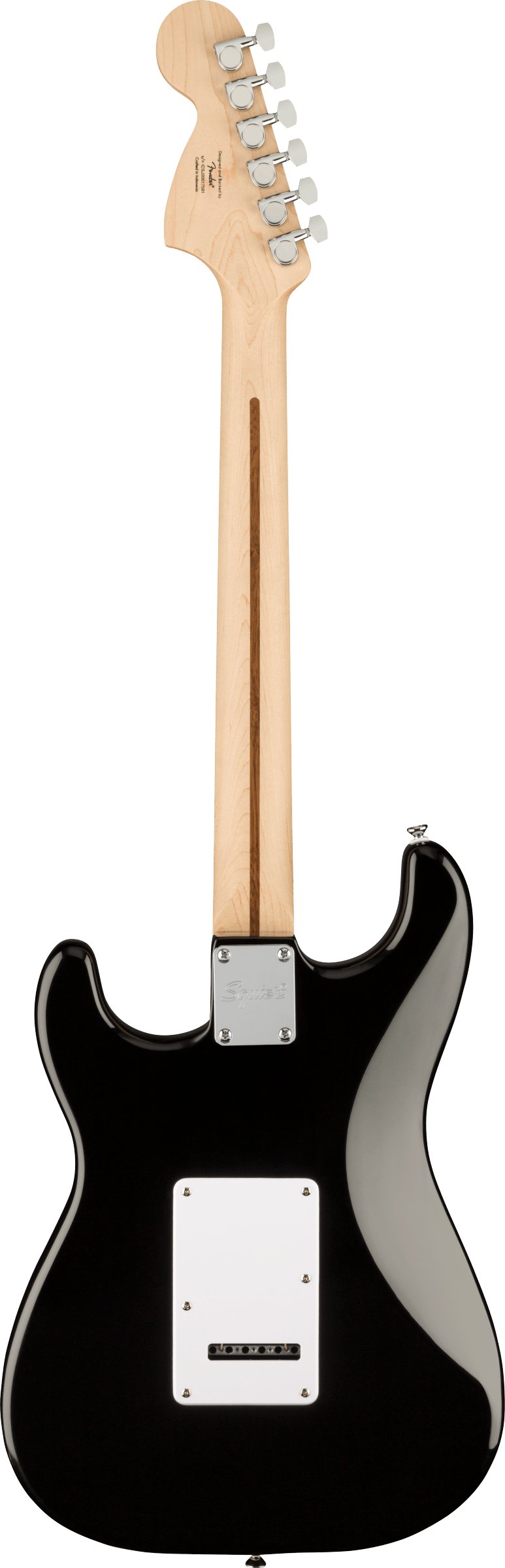 Squier Affinity Stratocaster Electric Guitar in Black - 437401-Squier-Affinity-Stratocaster-Black-Back.jpg