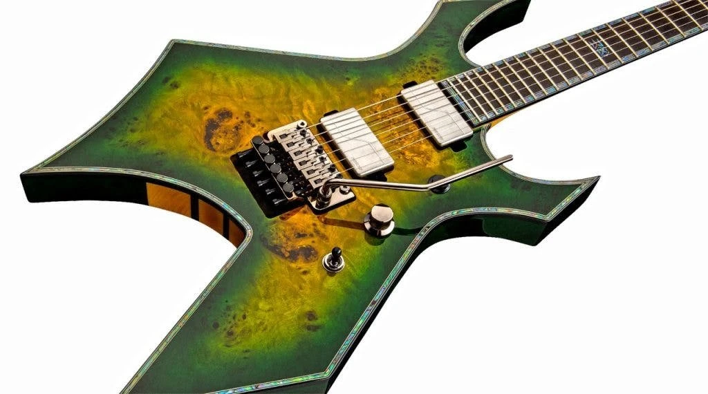 BC Rich Extreme Series Warlock Exotic Electric Guitar with Floyd Rose in Reptile Eye - 514490-BC-Rich-Extreme-Series-Warlock-Exotic-Floyd-Rose-Reptile-Eye-Angle.jpg