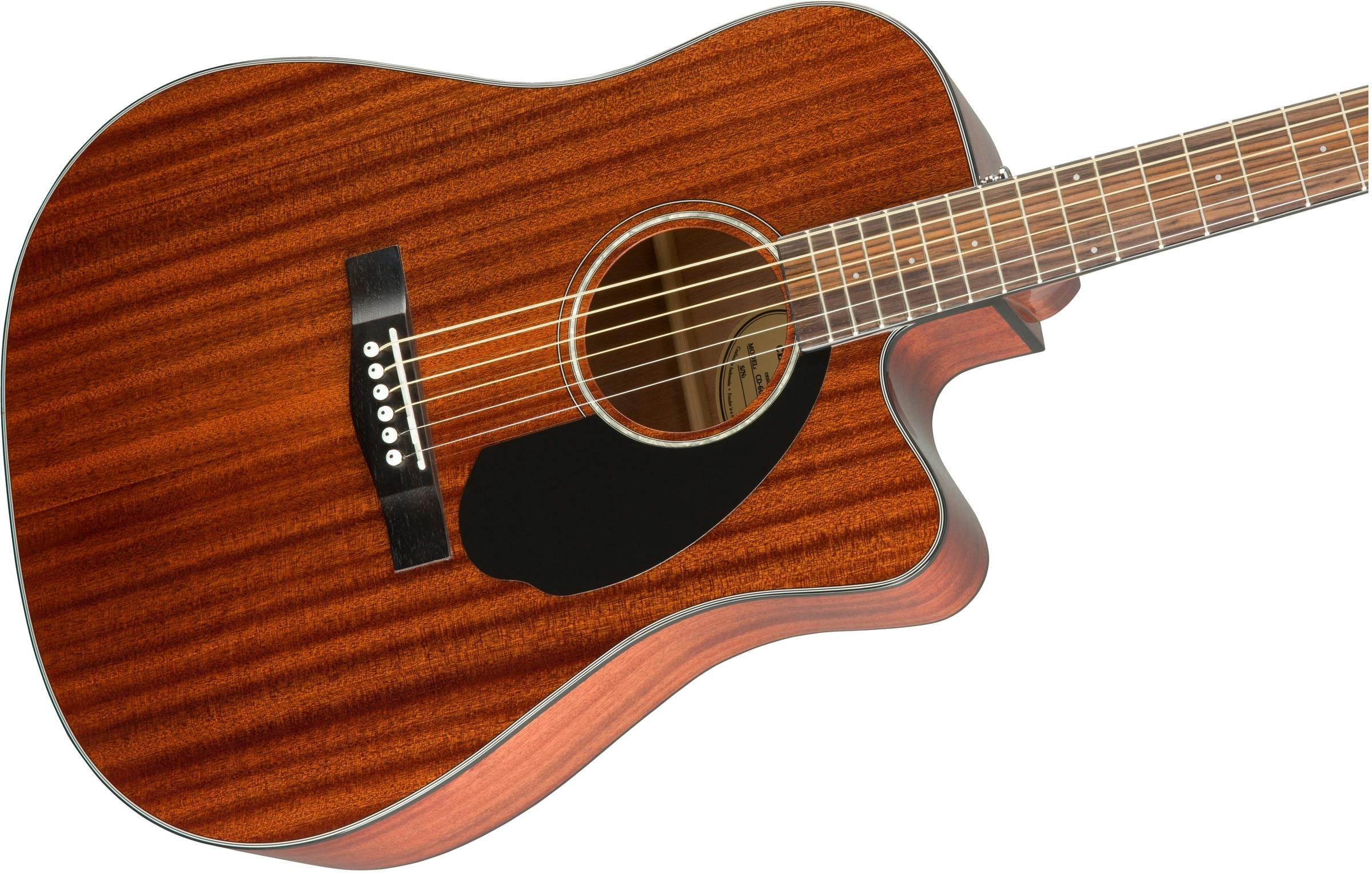 Fender　CD-60SCE All-Mahogany Fender CD-60SCE All-Mahogany Dreadnought Electro Acoustic Guitar
