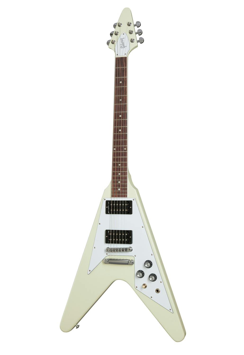 Gibson USA '70s Flying V Electric Guitar in Classic White - 372569-Gibson USA 70s Flying V Classic White 2.jpg