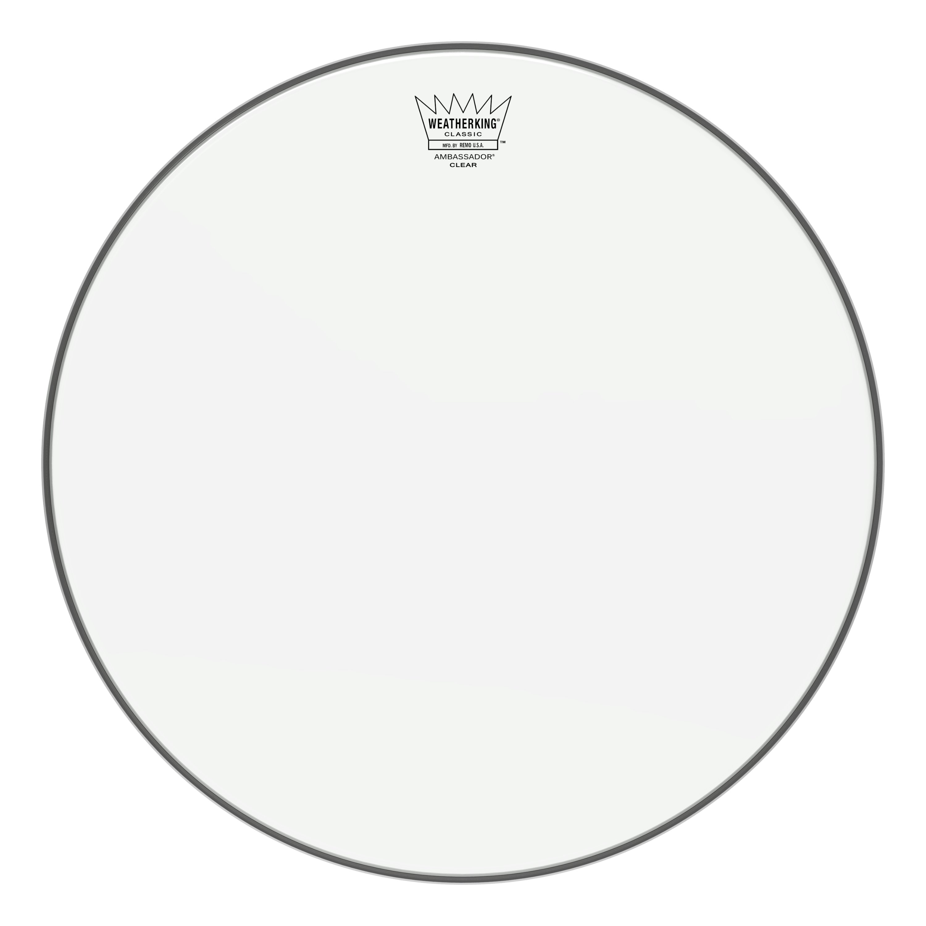Remo 16" Ambassador Clear Batter for Vintage and Custom Drums - Classic Fit - 449685-CL-0316-BA.jpg