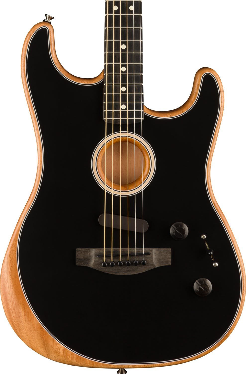 Fender American Acoustasonic Stratocaster Acoustic/Electric Guitar in Black - 372862-Fender American Acoustasonic Stratocaster Black 1.jpg