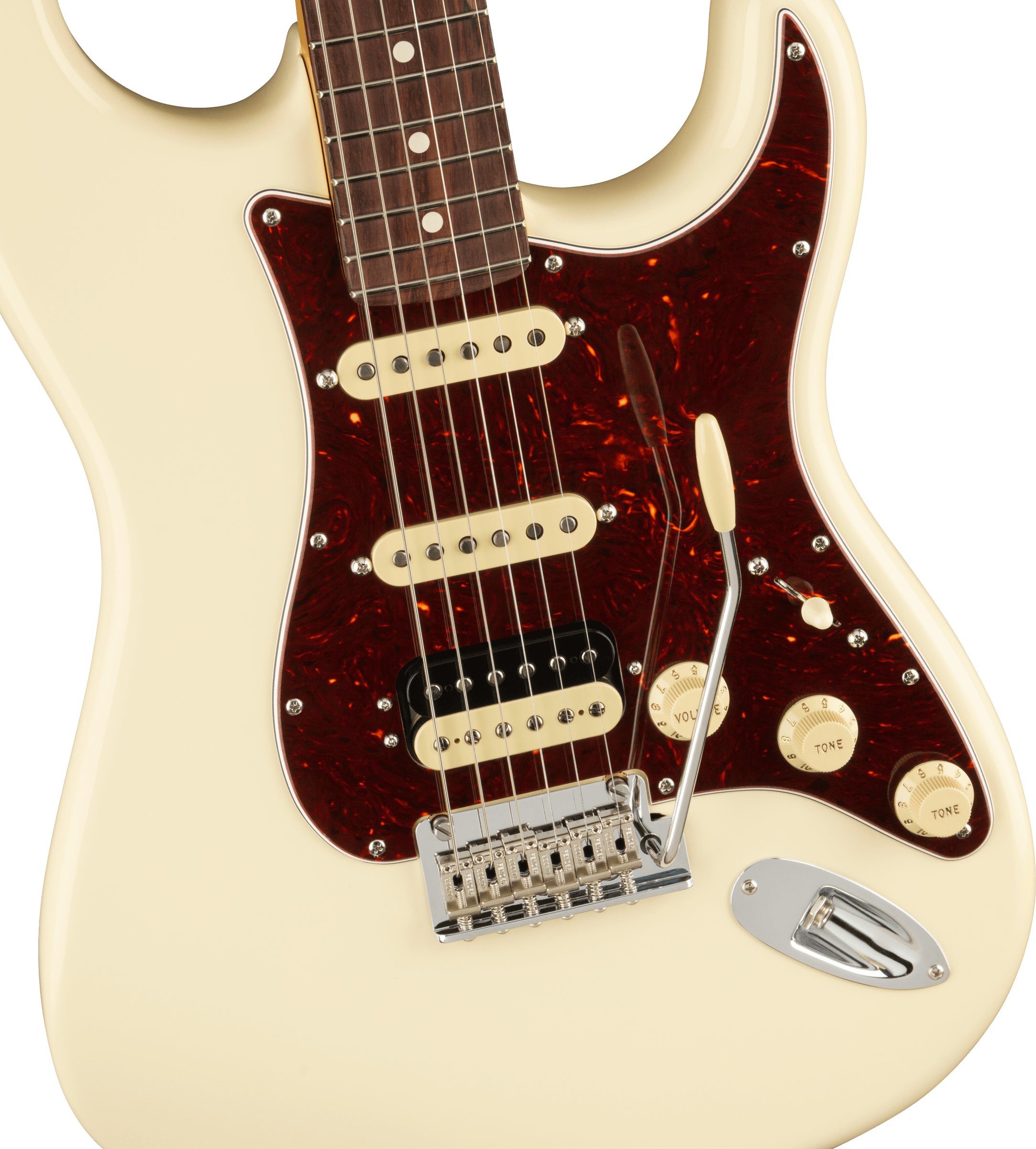 Fender American Professional II Stratocaster HSS in Olympic White with Rosewood Fingerboard - 403181-Fender-American-Professional-II-Stratocaster-HSS-Olympic-White-Rosewood-Fingerboard-Body-Close.jpg