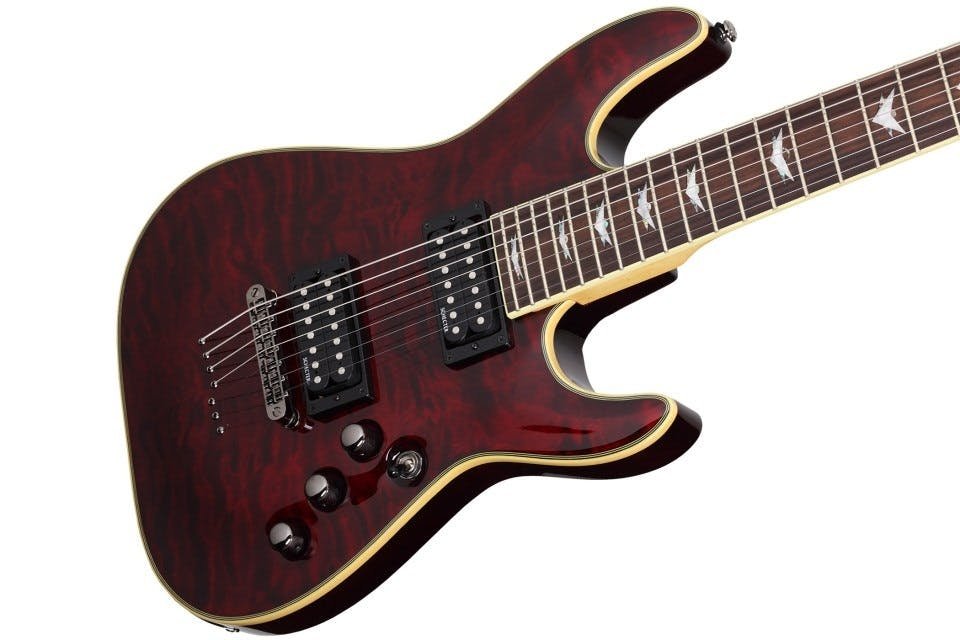 Schecter Omen Extreme-7 7弦ギター Schecter Omen Extreme 7 Electric Guitar in Black Cherry