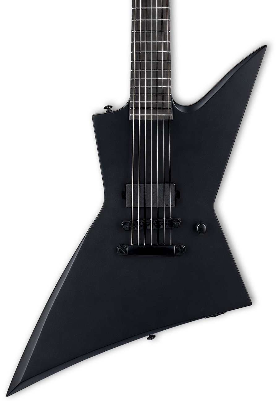 ESP LTD EX-7 7 String Baritone Black Metal Electric Guitar in Black Satin - 488140-ESP LTD EX-7 7 String Baritone Black Metal Electric Guitar in Black Satin.jpg