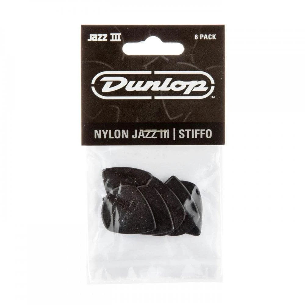 Jim Dunlop Jazz III JD47P3S Nylon Picks 6-pack - 530972-Jim Dunlop Jazz III JD47P3S Nylon Picks 6-pack.jpg