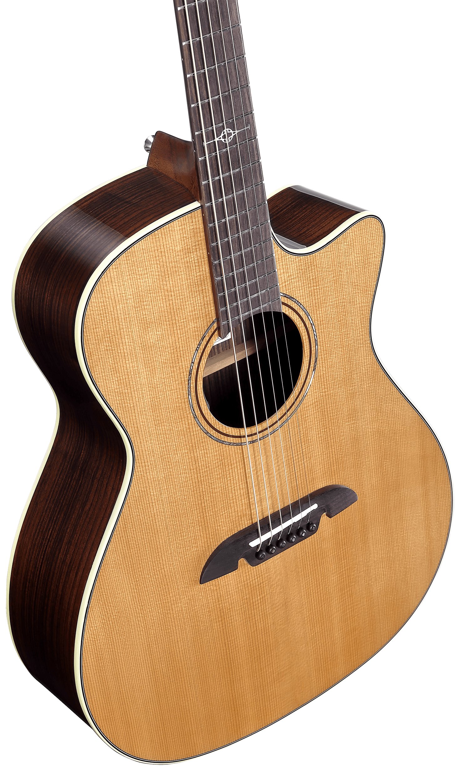 Alvarez Masterworks MG75CE Grand Auditorium Electro Acoustic in Natural with Cutaway - MG75CEHF-Alvarez-Masterworks-Grand-Auditorium-Cutaway-Cedar-top-Rosewood-back-Natural-LR-Baggs-HiFi-Down.jpg