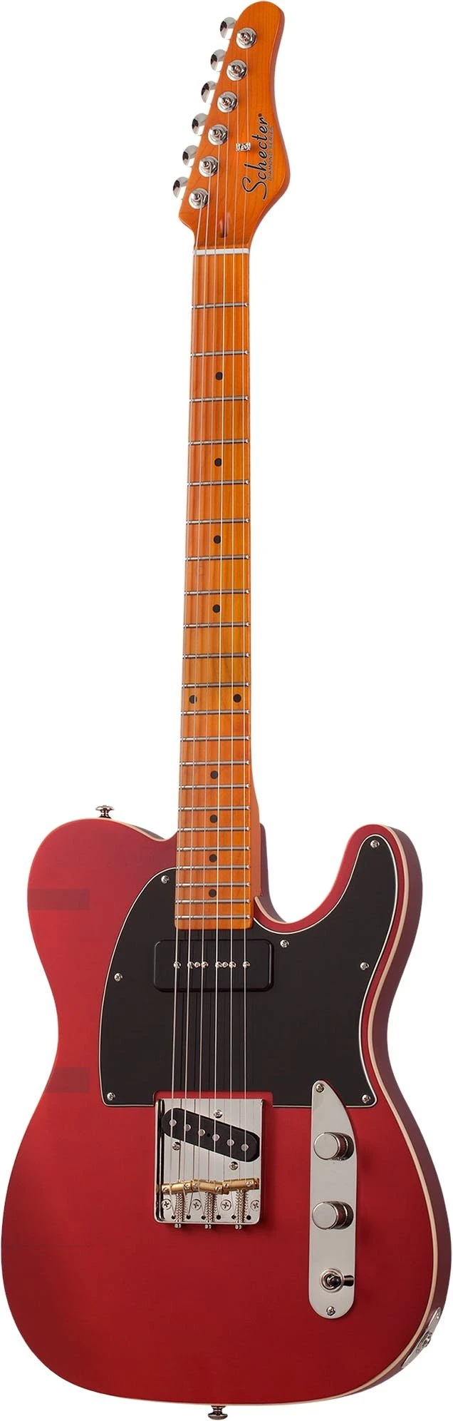 Schecter PT Special Electric Guitar in Satin Candy Apple Red - SCH-GTR-664-Schecter-PT-Special-Candy-Apple-Red-Angle.jpg
