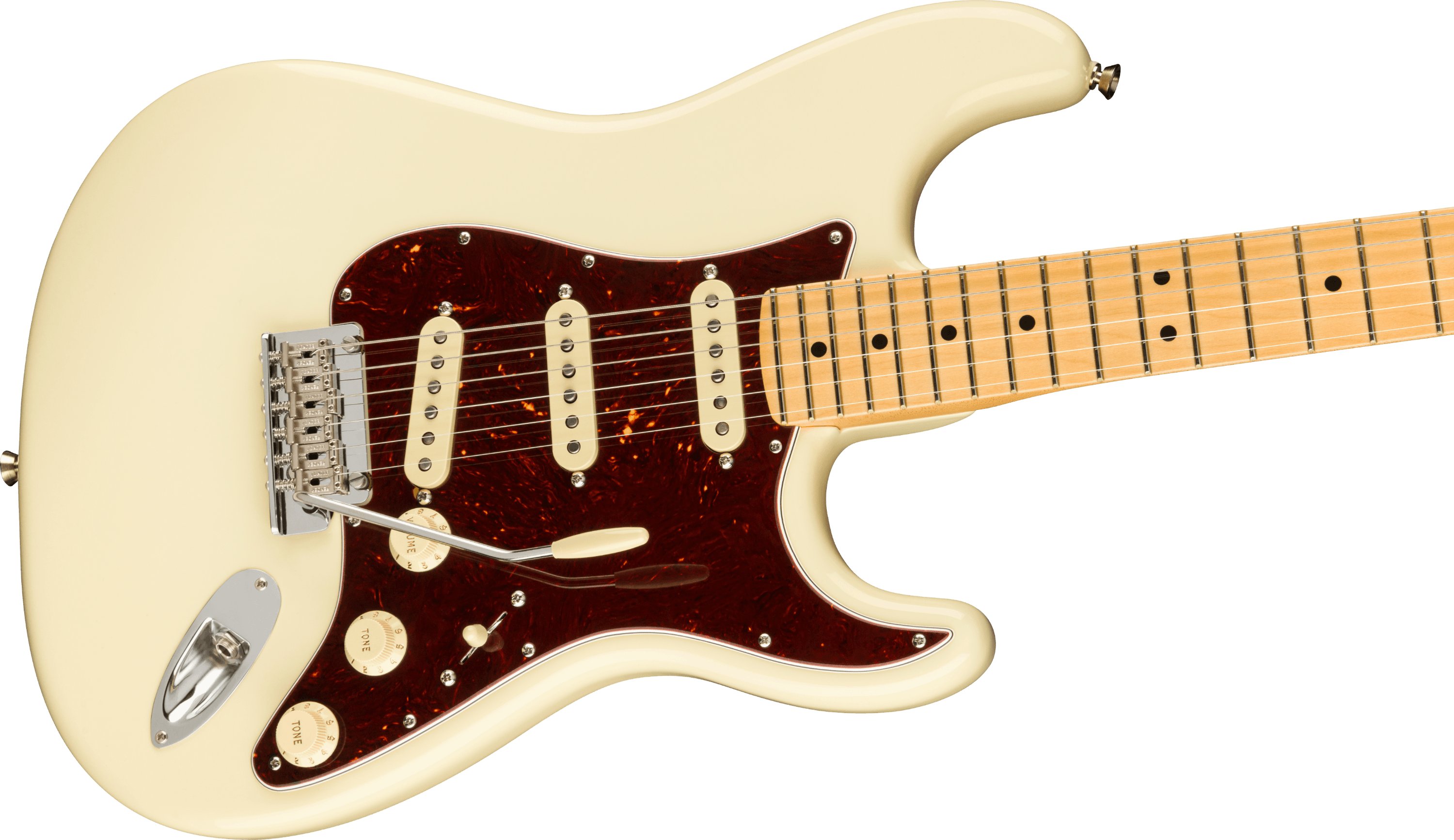 Fender American Professional II Stratocaster in Olympic White with Maple Fingerboard - 403143-Fender-American-Professional-II-Stratocaster-Olympic-White-Maple-Fingerboard-Body-Angle.jpg