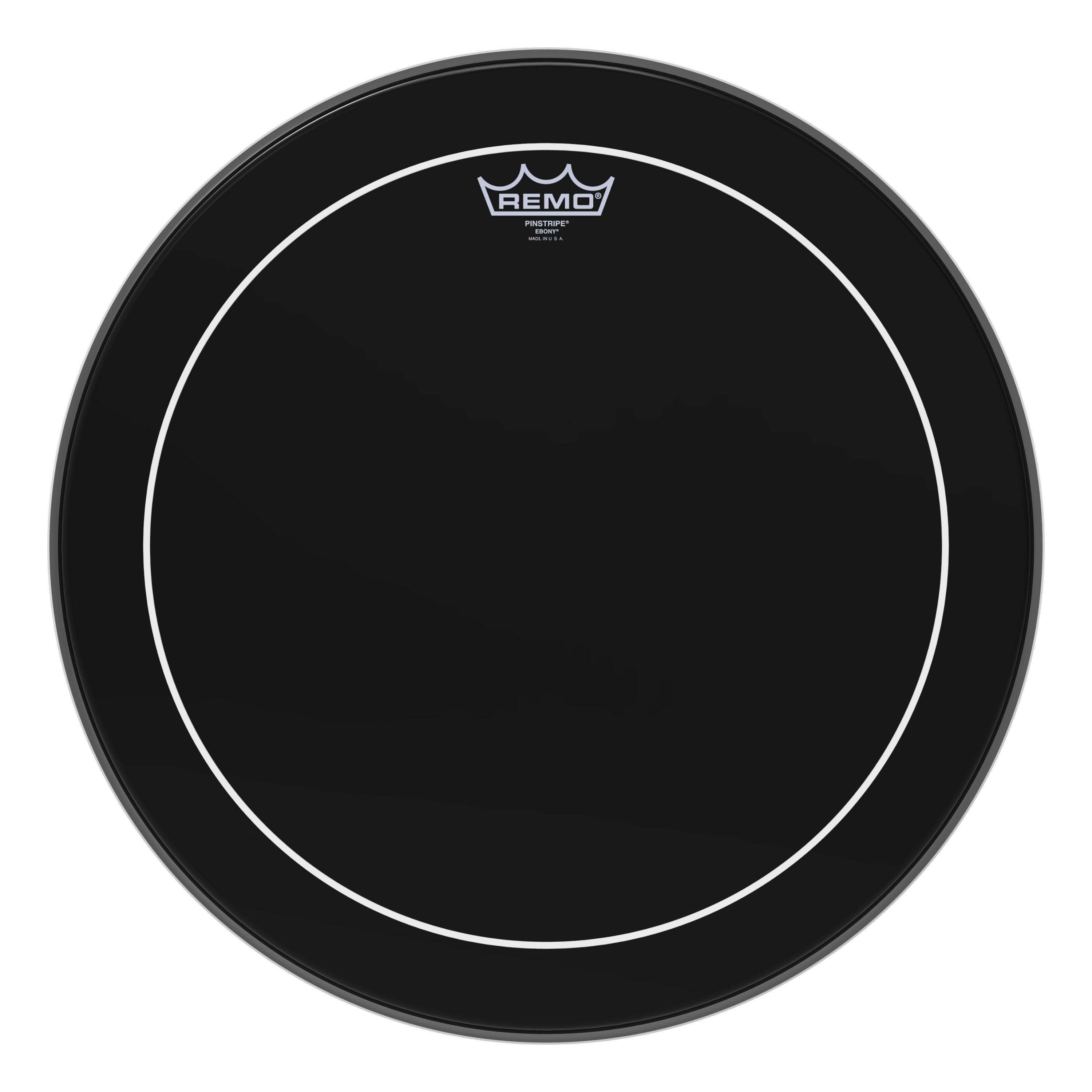 Remo 18" Ebony Pinstripe Floor Tom Head - 449812-ES-0618-PS.jpg