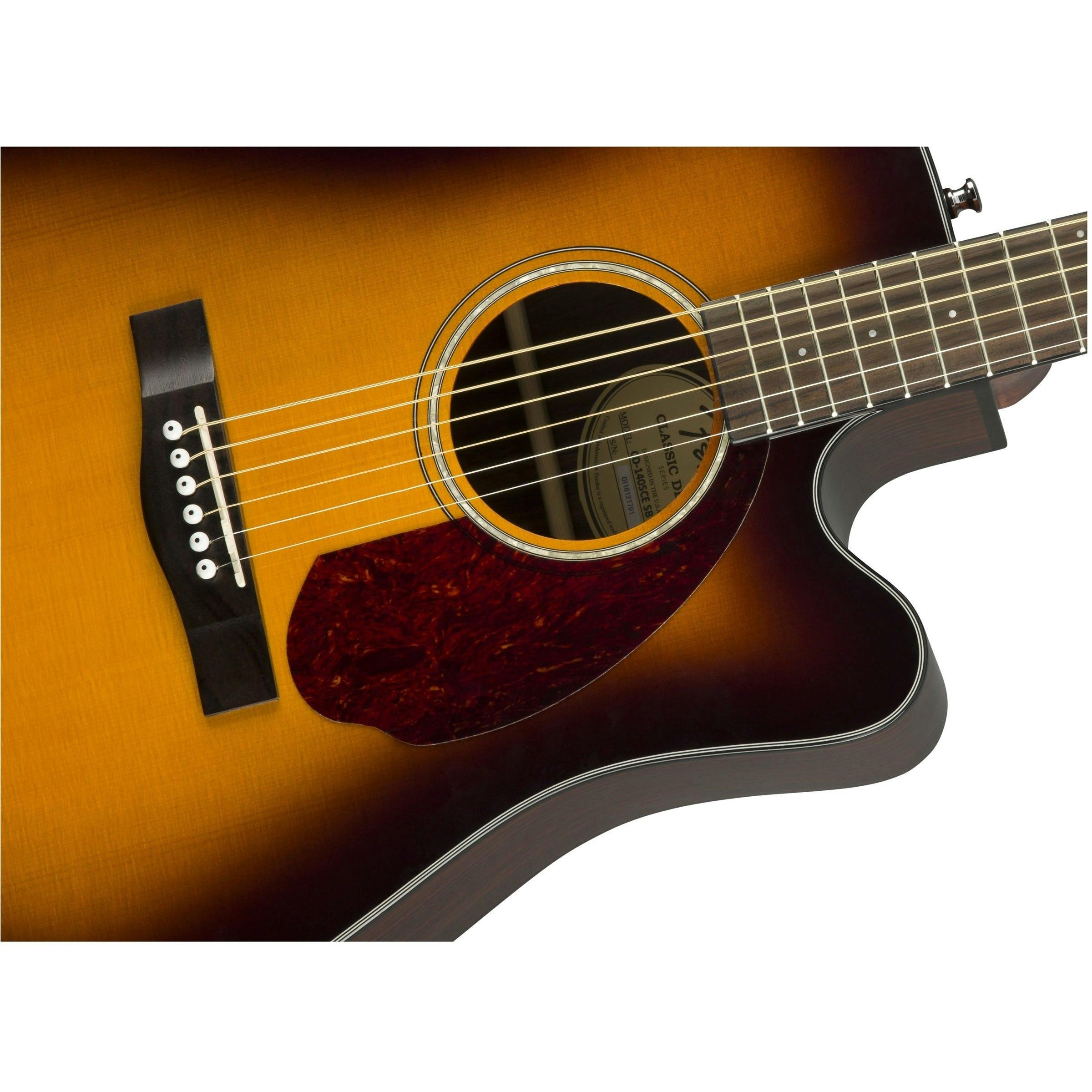 Fender CD-140SCE Dreadnought Acoustic Guitar in Sunburst