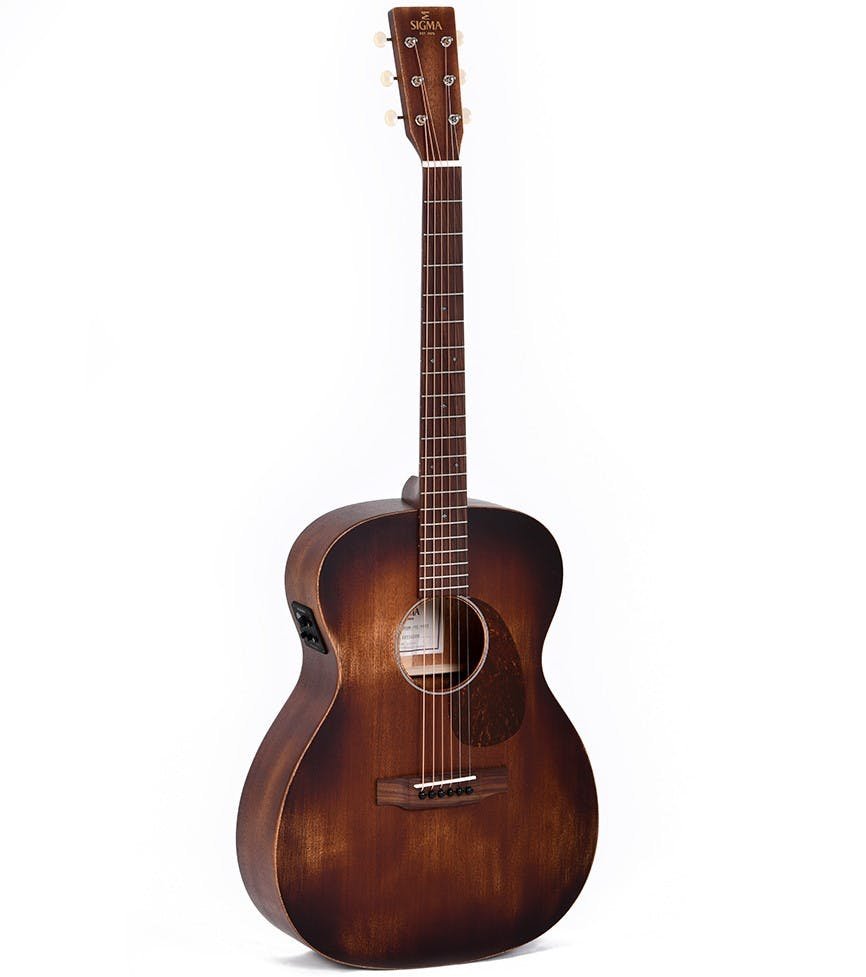 Sigma 000M-15E Aged 000 Electro Acoustic in Distressed Satin - 463238-Sigma 000M-15E 000 Electro Acoustic in Distressed Satin 2.jpg