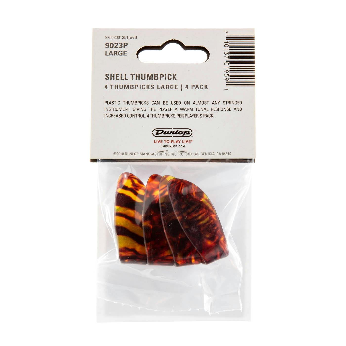 Dunlop Shell Plastic Thumbpick Large 4 Pack - 361822-1573143404041.jpg