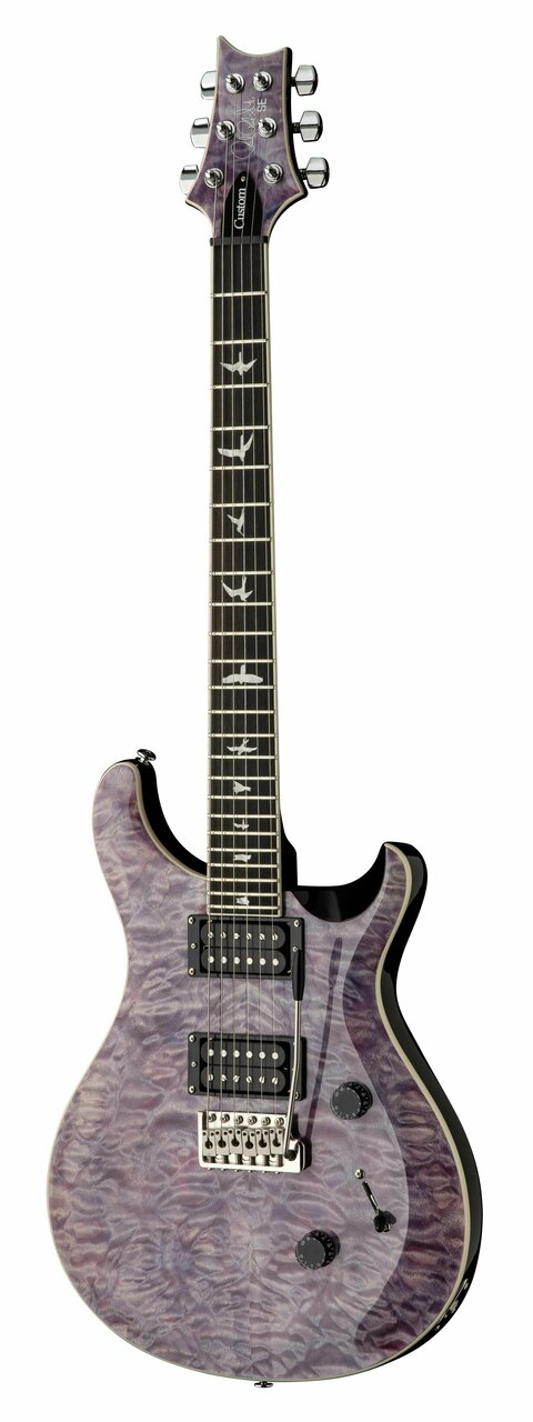 PRS SE Custom 24 Electric Guitar in Violet Quilt - SECU44QQEIBVI-SE-Custom-24-Quilt-Violet_3quarter.jpg