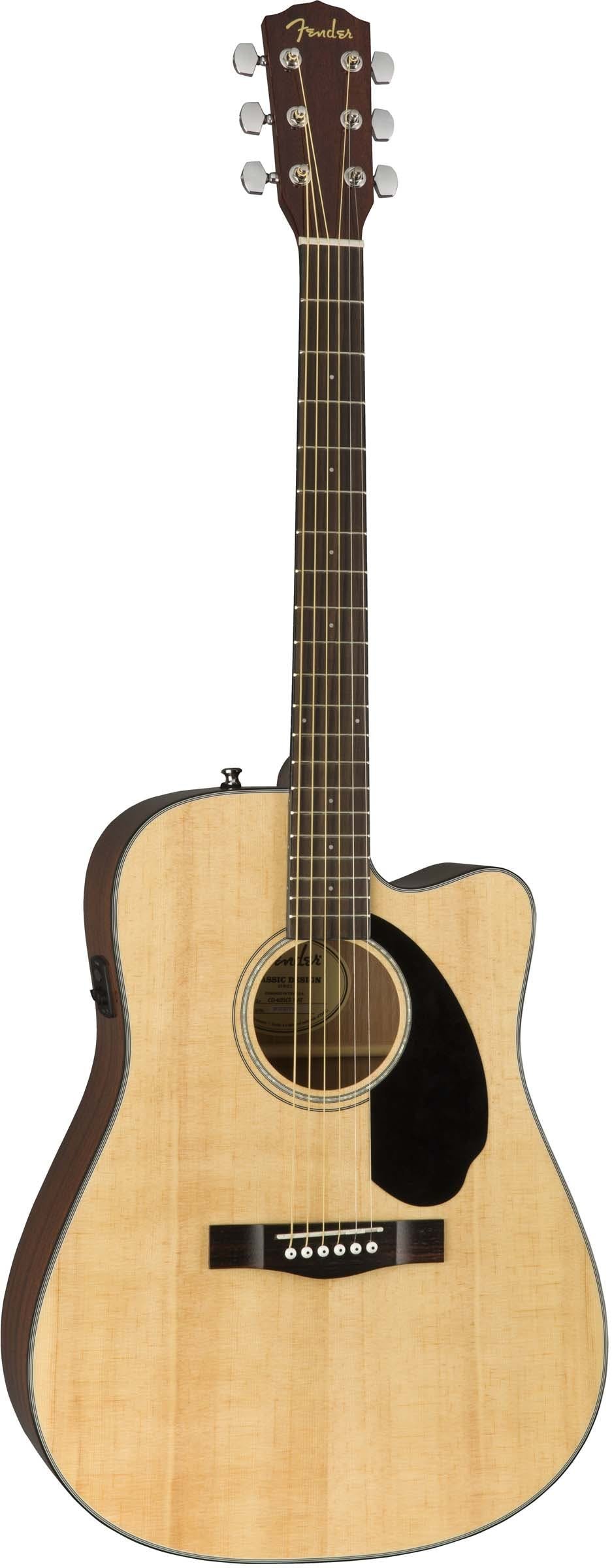 Fender CD-60SCE Dreadnought Acoustic Guitar in Natural - 325034-0961704021_gtr_frtangle_001_rr.jpg
