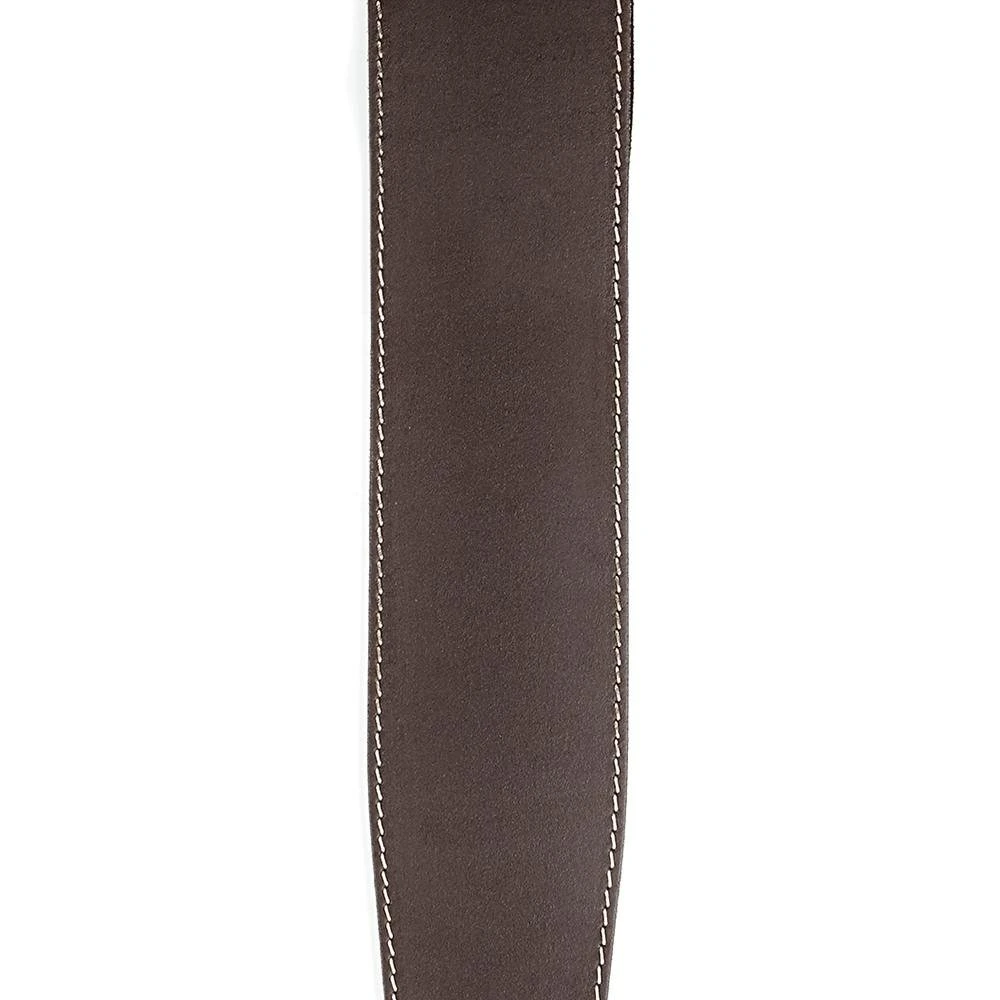 D'Addario Deluxe Leather Guitar Strap in Brown with Contrasting Stitch - 466180-1632824350431.jpg