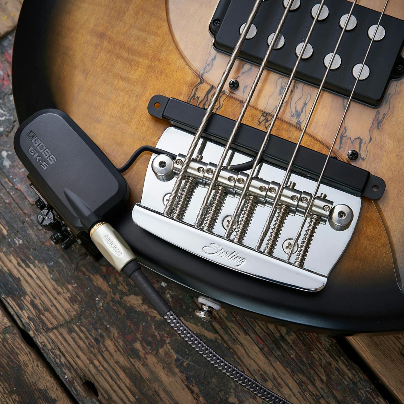 Boss GK-5B Electric Bass Guitar Divided Pickup - GK5B-Boss-GK-5B-Electric-Bass-Guitar-Divided-Pickup-Lifestyle.jpg