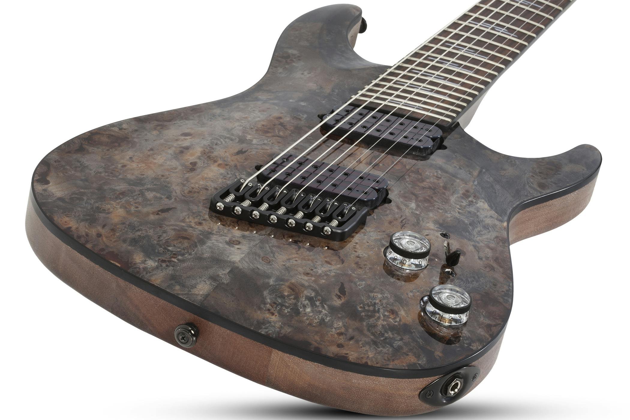 Schecter Omen Elite-7 MS 7 String Electric Guitar in Charcoal
