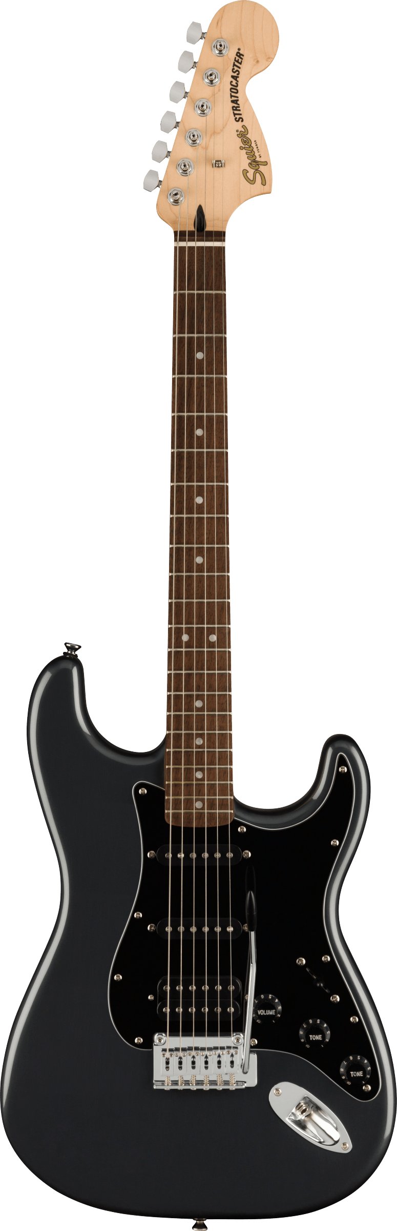 Squier Affinity Stratocaster HSS Pack in Charcoal Frost Metallic