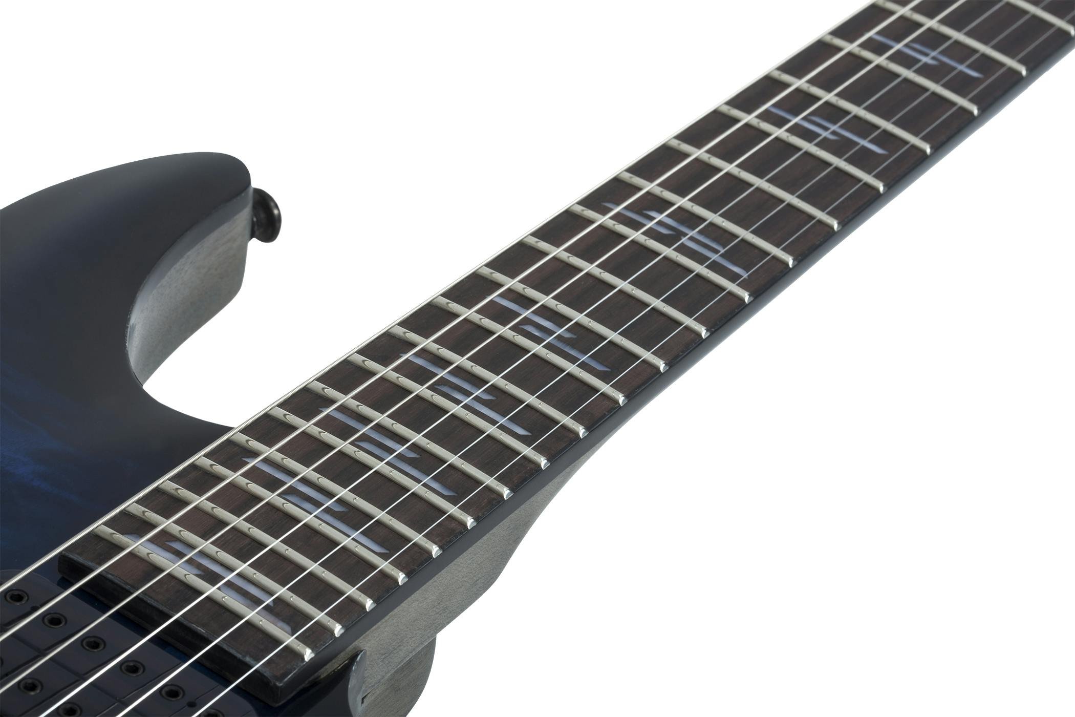 Schecter Omen Elite-6 FR in See-Thru Blue Burst - 408787-Schecter-Omen-Elite-6-FR-See-Thru-Blue-Burst-Fingerboard.jpg