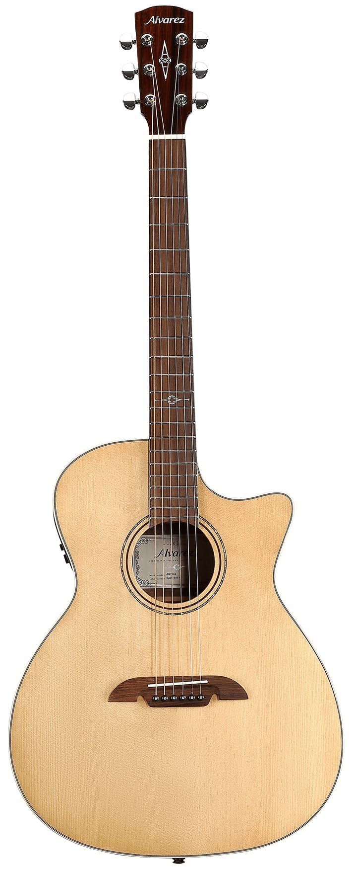 Alvarez Artist AG70CE Grand Auditorium Electro Acoustic in Natural with Cutaway - AG70CESPB-Alvarez-Artist-Grand-Auditorium-Cutaway-Spruce-top-Rosewood-back-Natural-LR-Baggs-SPB-Front.jpg