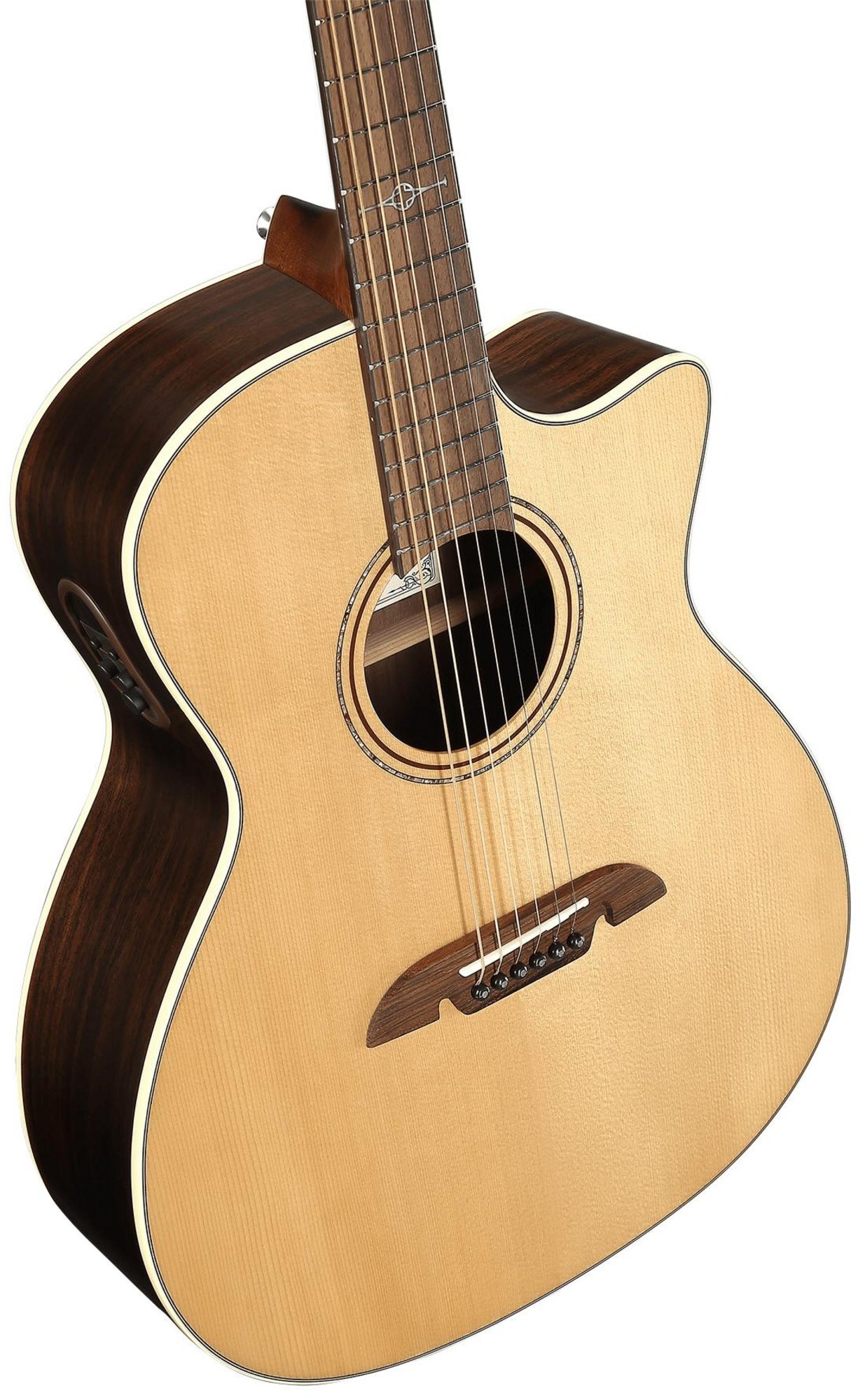Alvarez Artist AG70CE Grand Auditorium Electro-Acoustic in Natural with Cutaway - AG70CESPB-Alvarez-Artist-Grand-Auditorium-Cutaway-Spruce-top-Rosewood-back-Natural-LR-Baggs-SPB-Dopwn.jpg