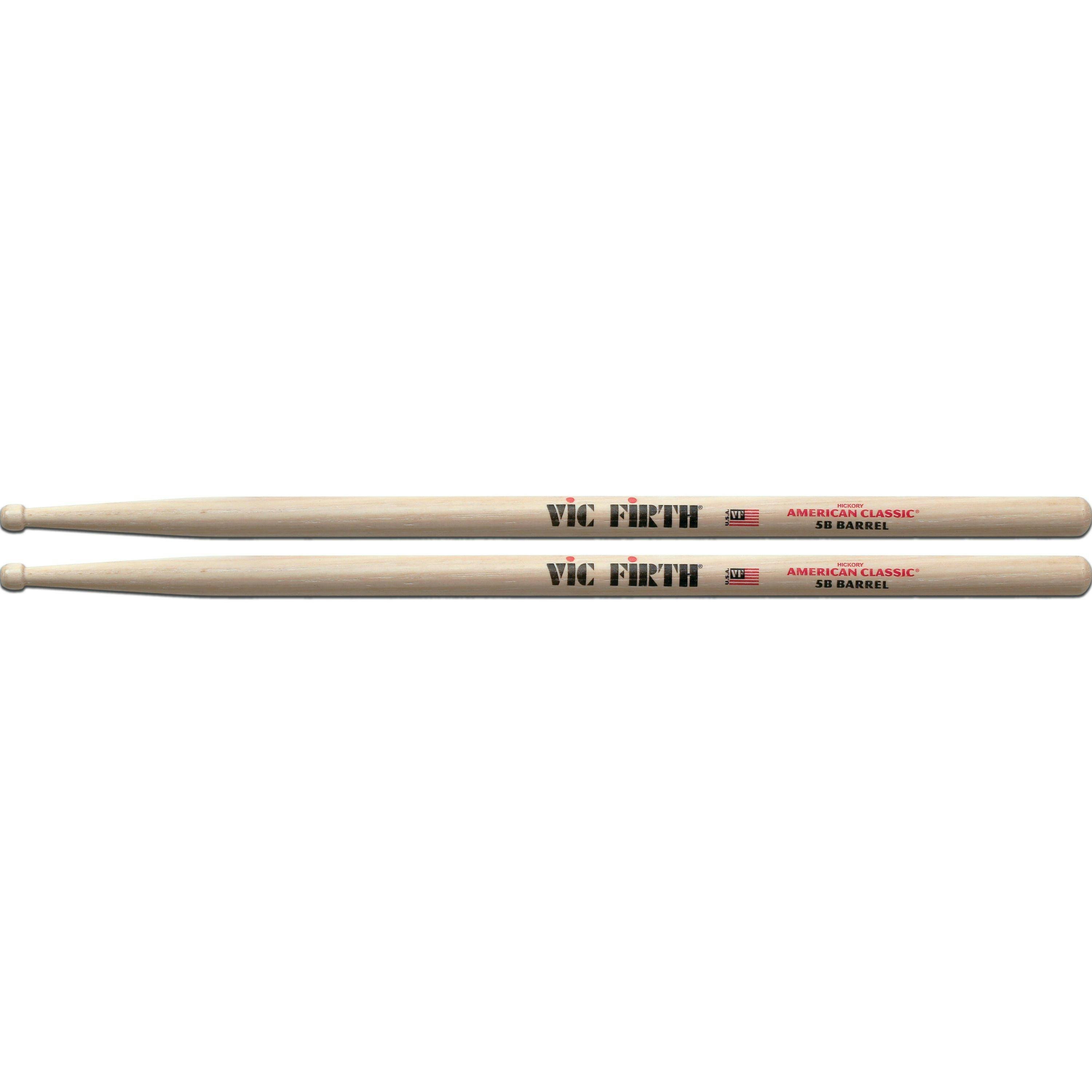 Vic Firth American Classic 5B Barrel Tip Drumsticks - 457280-VF-5BBRL.jpg