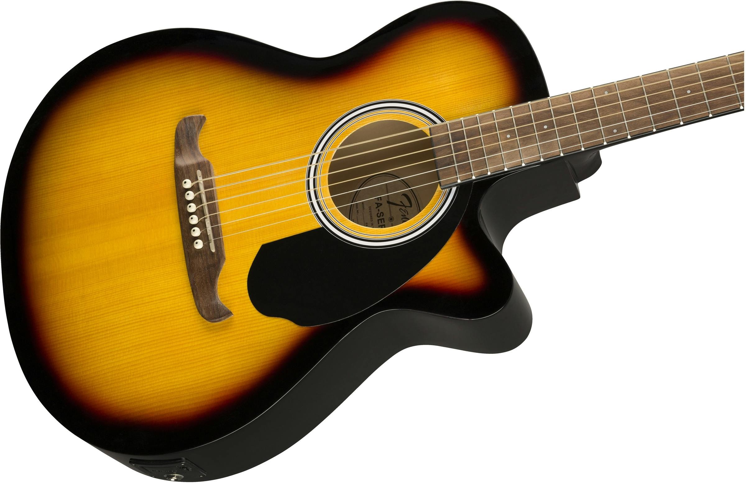 Fender FA-135CE Concert Electro Acoustic Guitar Walnut in 3 Colour Sunburst - 0971253532-6.jpg