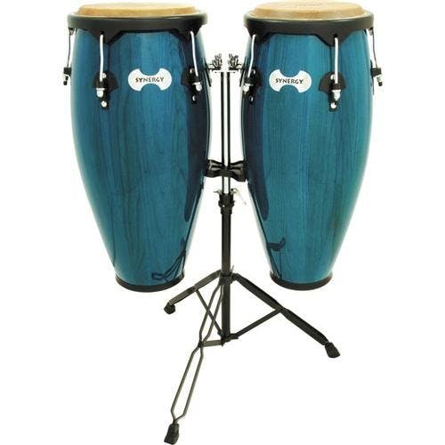 Toca 10" & 11" Conga Set in Bahama Blue w/ Basket Stands - 9210-2300BBB_super.jpg