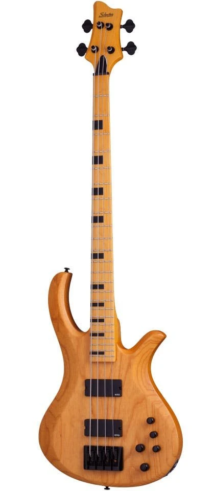 Schecter Riot Session-4 Bass Guitar in Aged Natural Satin - 54392-session-riot-4-ans-tilt.jpg