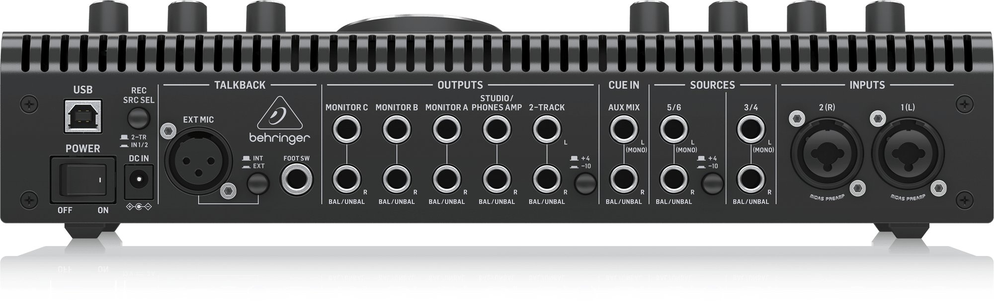 Behringer STUDIO XL - High-End Studio Control & Communication Center with USB Audio Interface - 470477-STUDIO-XL_P0E86_Rear_XL.jpg