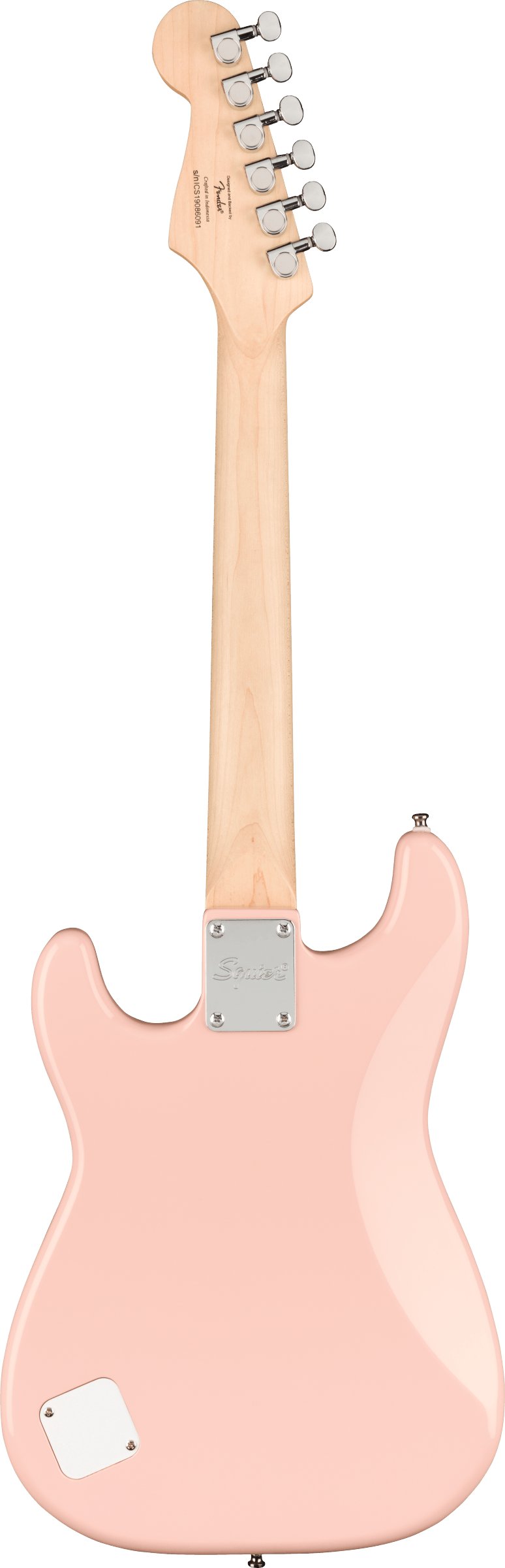 Squier Mini Strat Electric Guitar in Shell Pink - 390819-0370121556_gtr_back_001_rl.jpg