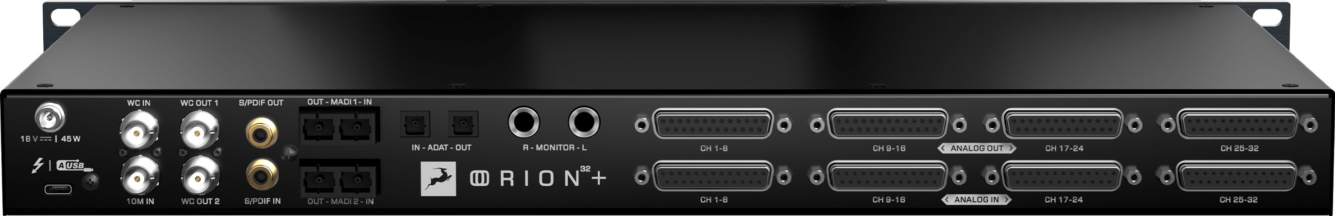 Antelope Audio Orion 32+ Gen 4 Thunderbolt And USB Audio Interface - ORION32PLUSGEN4-Antelope-Orion-32Plus-Gen4-Back.jpg