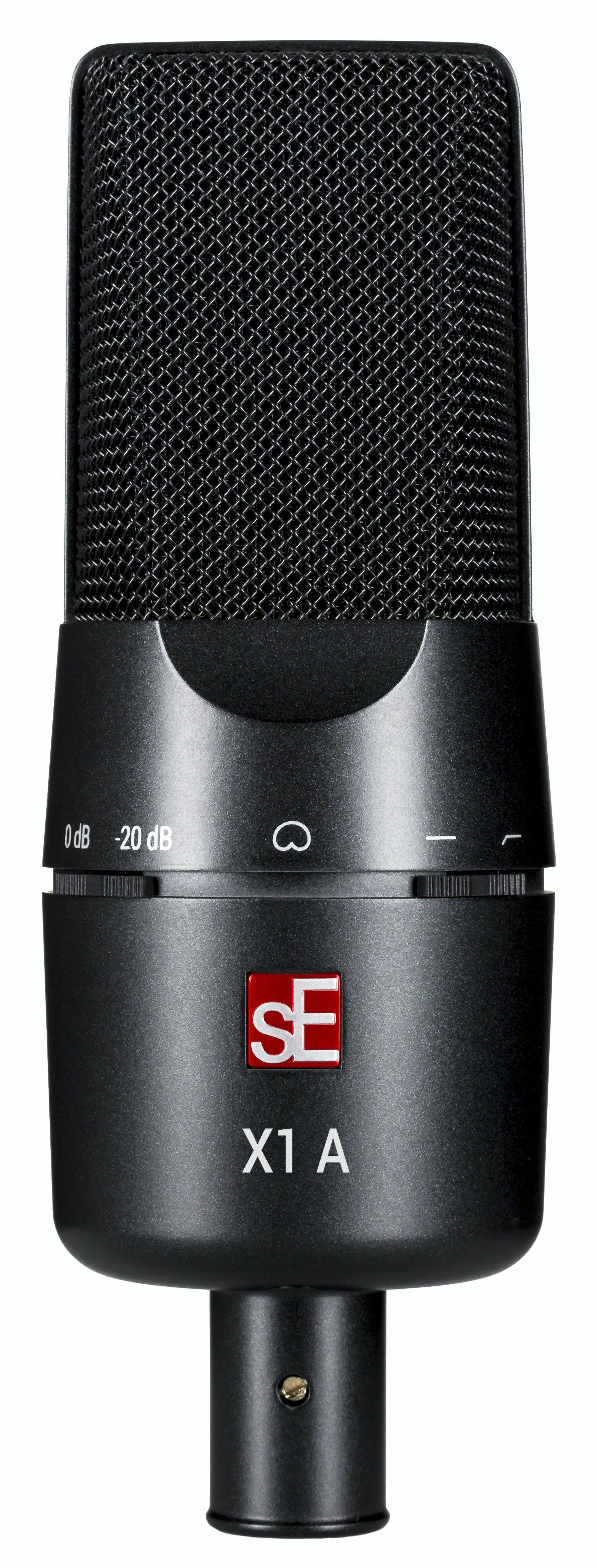 sE Electronics X1A Studio Condenser Microphone Bundle with Cable and Stand - _BUN-X1A-STAND-122316-sE-X1-A-FRONT-4857.jpg