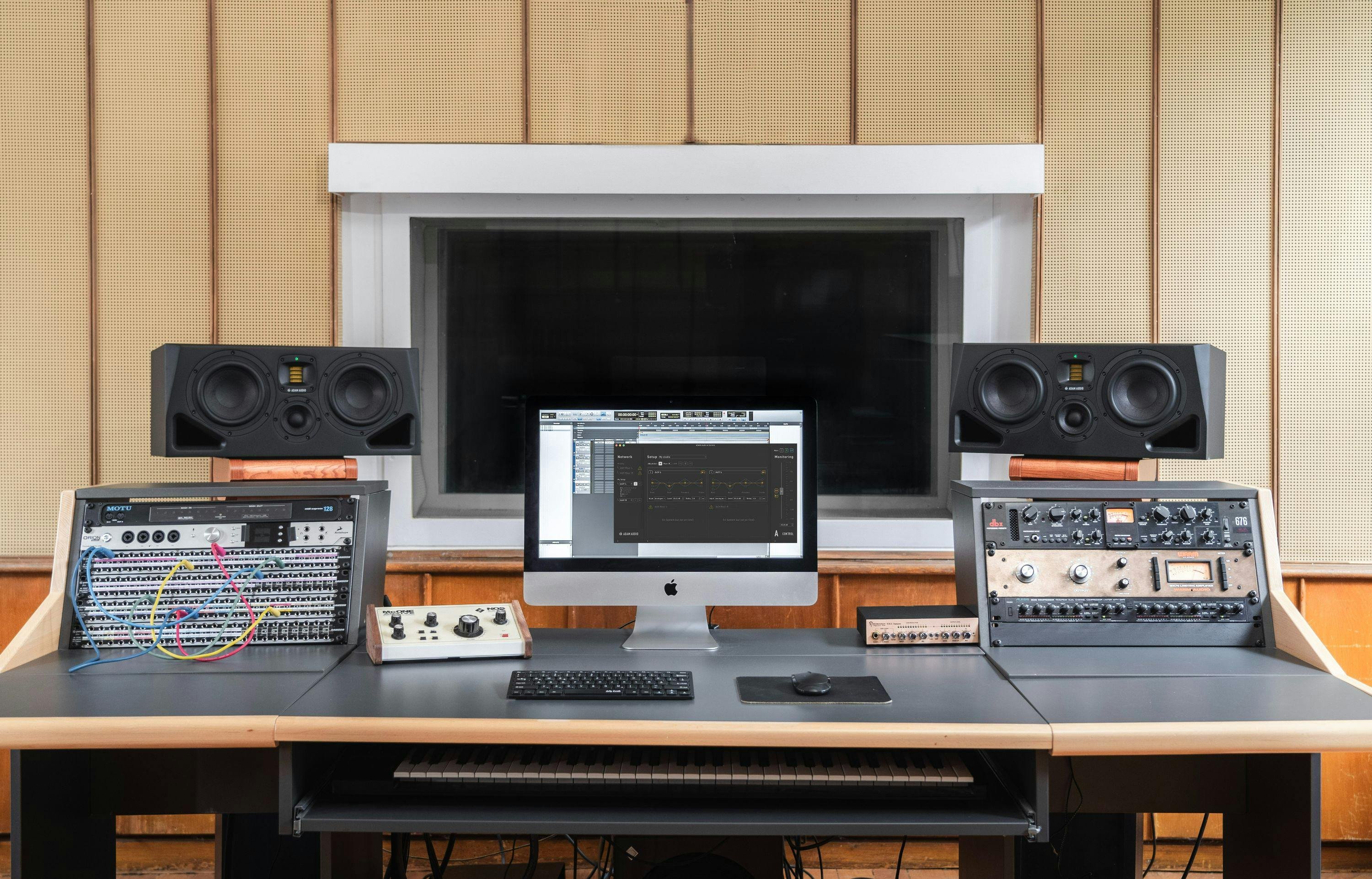 ADAM Audio A77H Studio Monitor Bundle with speaker stands and cables - 504422-adam-audio-a-series-a77h-studio-monitor-lifestyle-photo-1.jpg