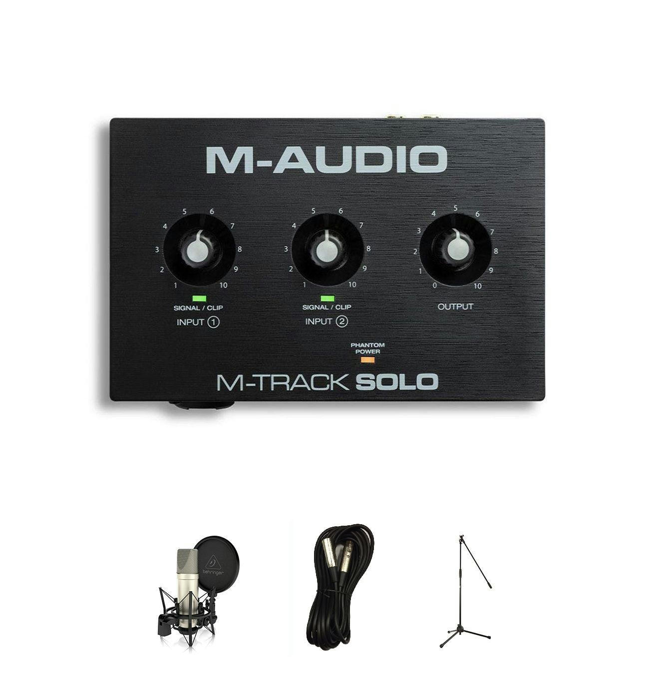 M-Audio M Track Solo Interface Bundle with Behringer TM1 Mic, Stand + Cables - _BUN-TM1-MSOLO-BUNTM1MSOLO.jpg