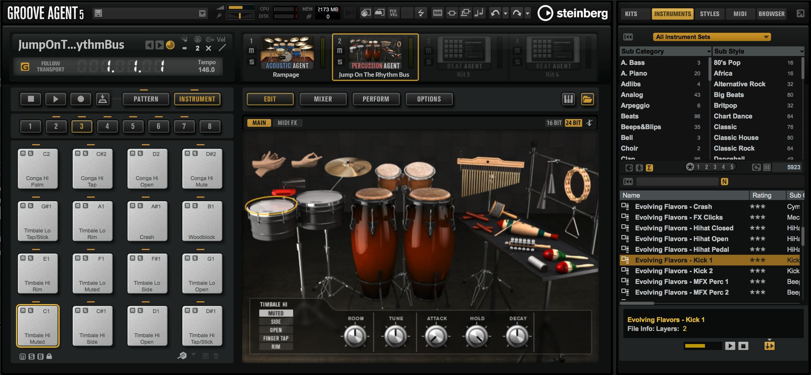 Steinberg Groove Agent 5 Virtual Drum Kit Plugin - 305869-GA5_percussion.jpg