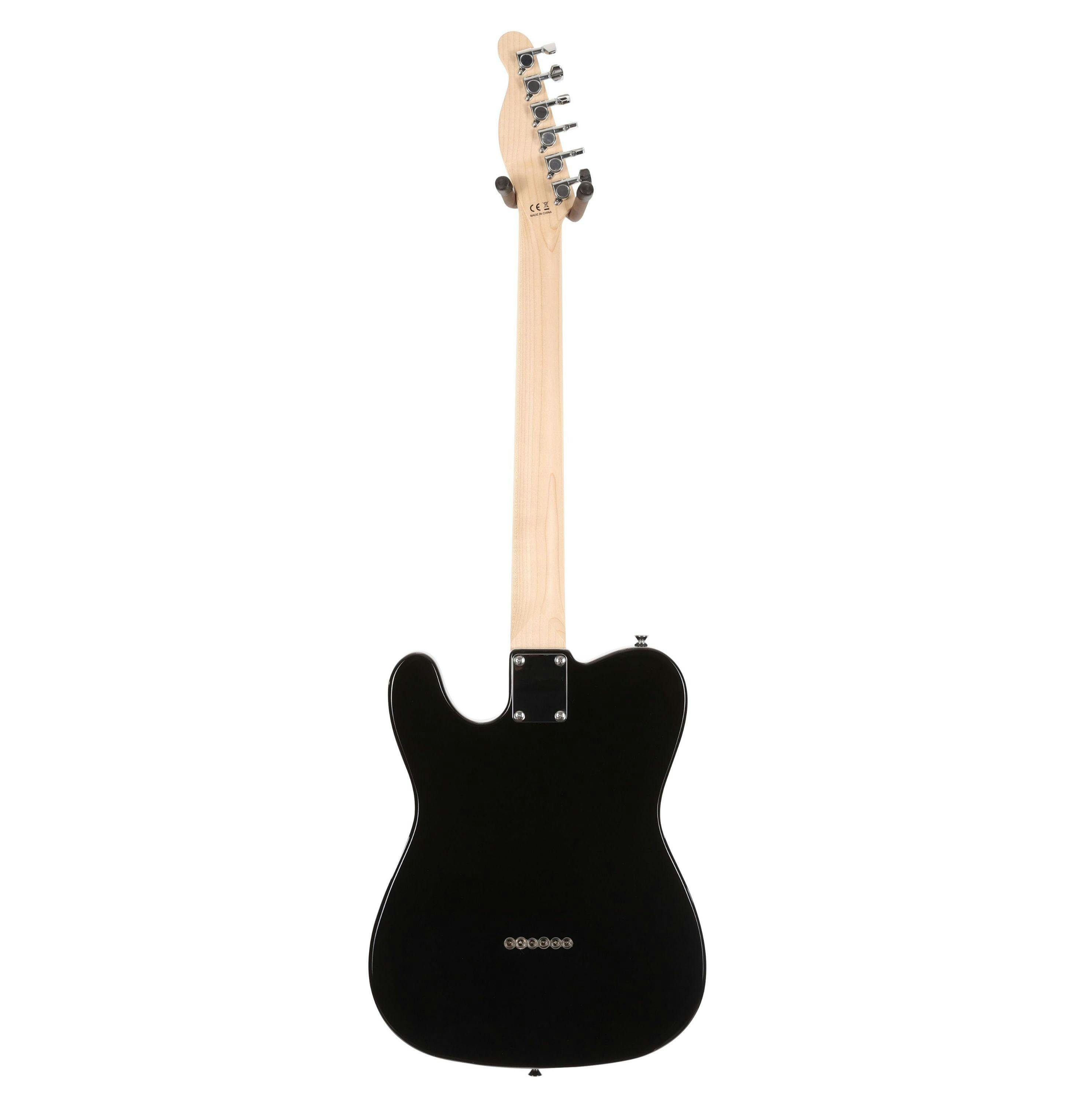 EastCoast T1 Electric Guitar Starter Pack in Black (Rosewood) with 15W Amp & Accessories - 477378-EastCoast T1 Electric Guitar in Black Rosewood Fingerboard 3.jpg