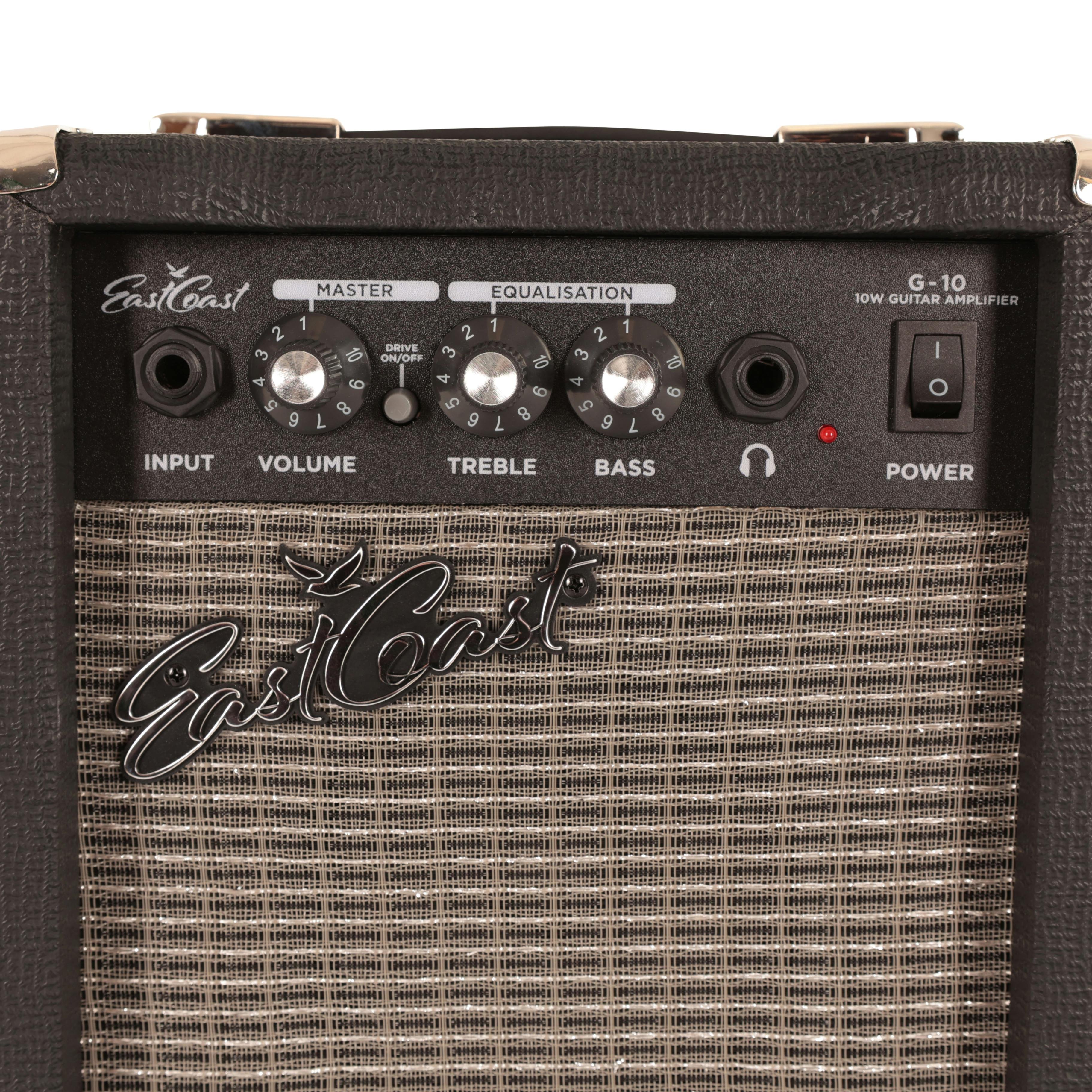 EastCoast ST1 Vintage White Electric Guitar Starter Pack with 10W Amp & Accessories - _BUN-EC-GS100-AWT10-16.jpg