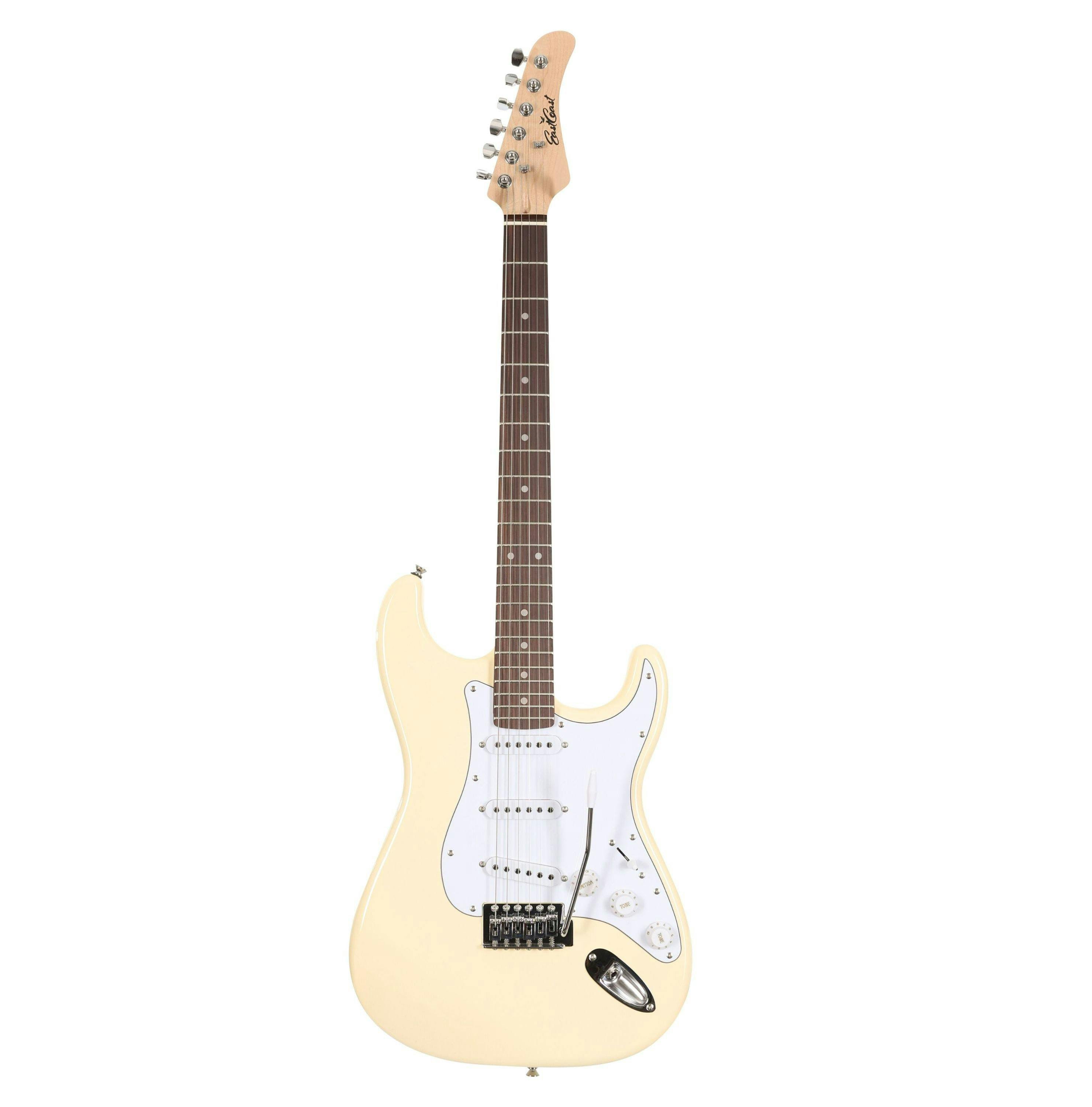 EastCoast ST1 Vintage White Electric Guitar Starter Pack with 10W Amp & Accessories - _BUN-EC-GS100-AWT10-7.jpg