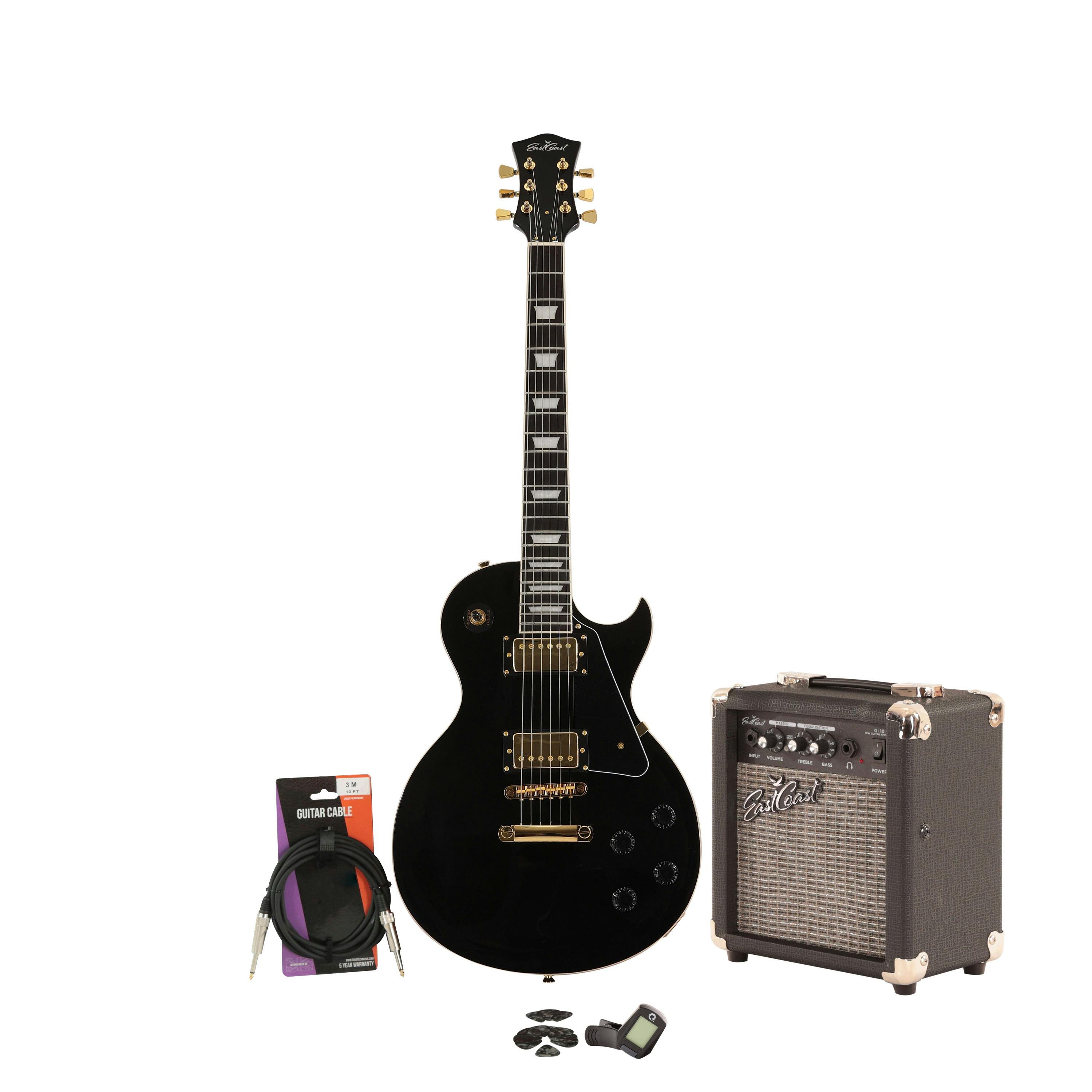 EastCoast L1 Electric Guitar Starter Pack in Black with 10W Amp & Accessories - _BUN-EC-L1-BK-GH10-EC-L1-BK-GH-10w.jpg