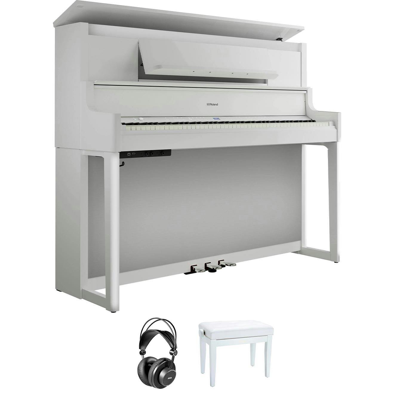 Roland LX-9-PW Home Piano in Polished White Bundle with Headphones and Bench - _BUN-LX9PW-STAND-BUN-LX9PW-STAND.jpg
