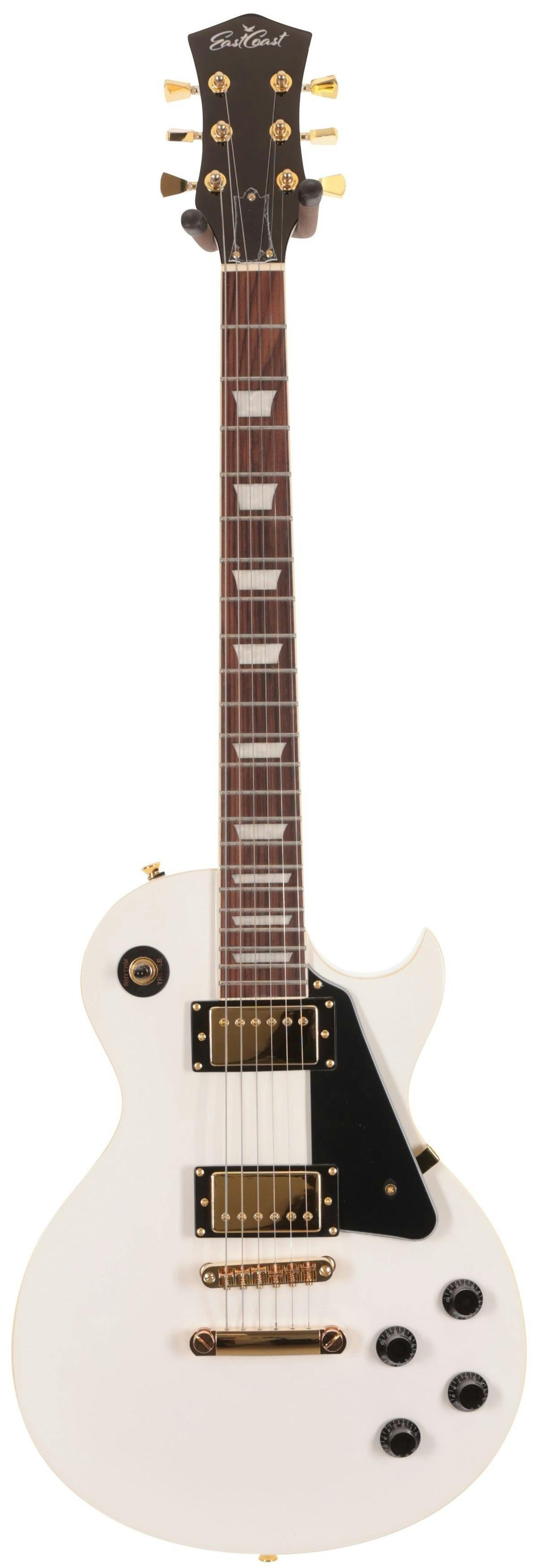 EastCoast L1 Electric Guitar Starter Pack in White 15W Amp & Accessories - EC-L1-WH-GH-EastCoast-L1-Electric-Guitar-in-White-front.jpg