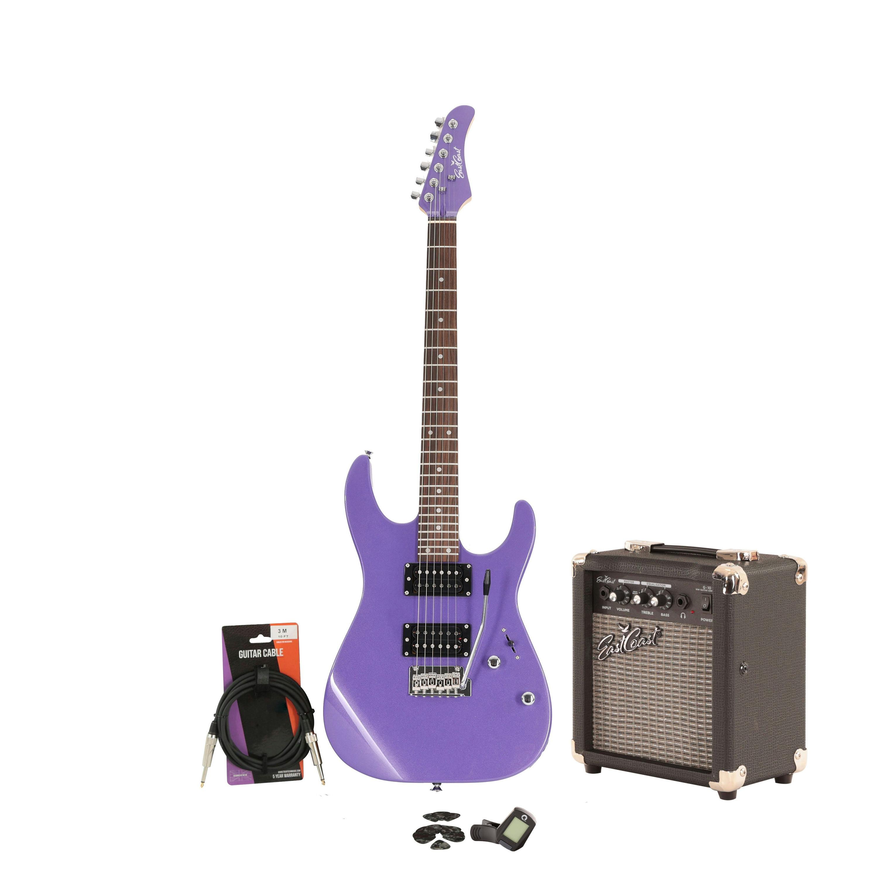 EastCoast HM1 Metallic Purple Electric Guitar Starter Pack with 10W Amp & Accessories - _BUN-EC-HM1-MP10-EC-HM1-MP-10w.jpg