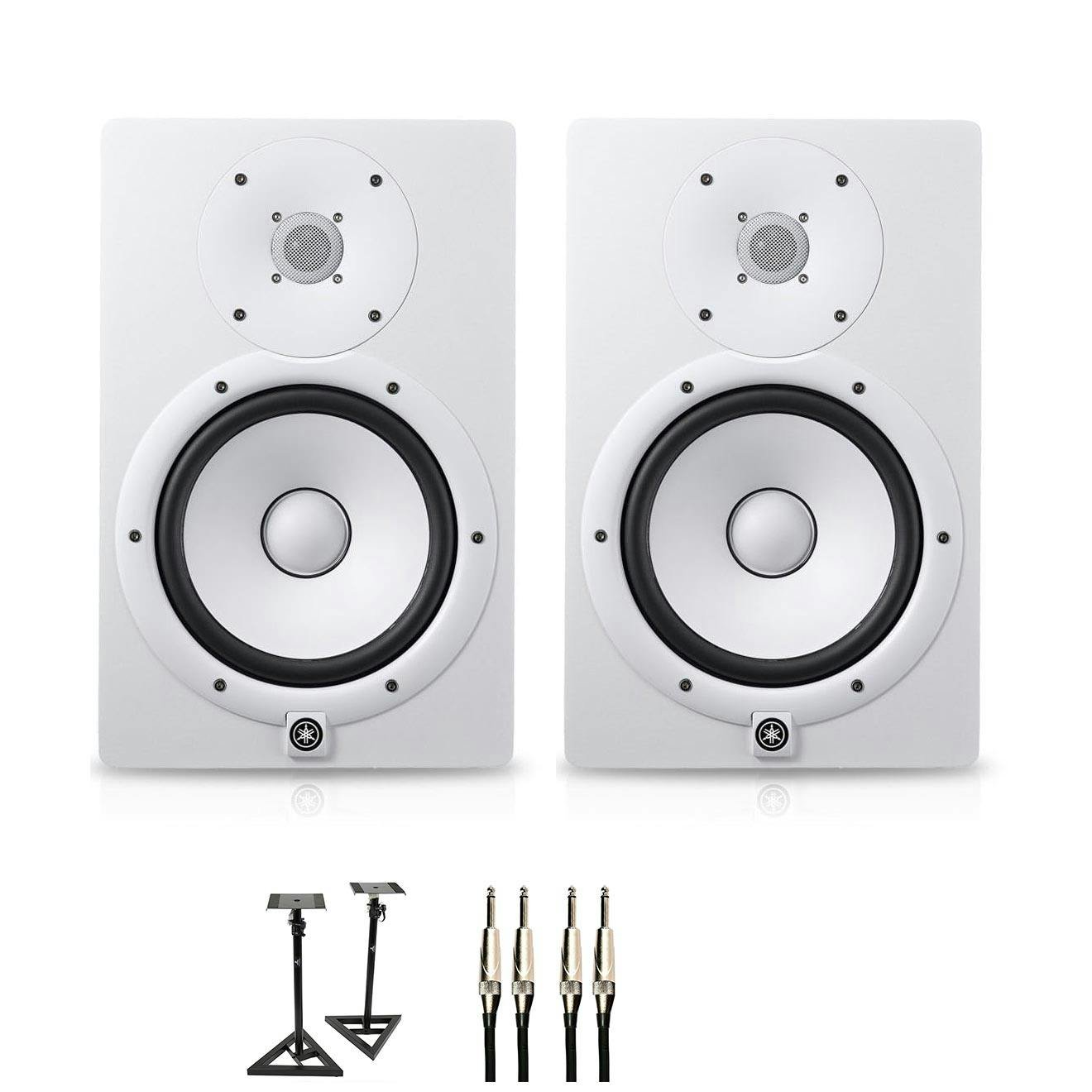 Yamaha HS8 Monitor Bundle in White with Speaker Stands - 432591-BUN-HS8W.jpg