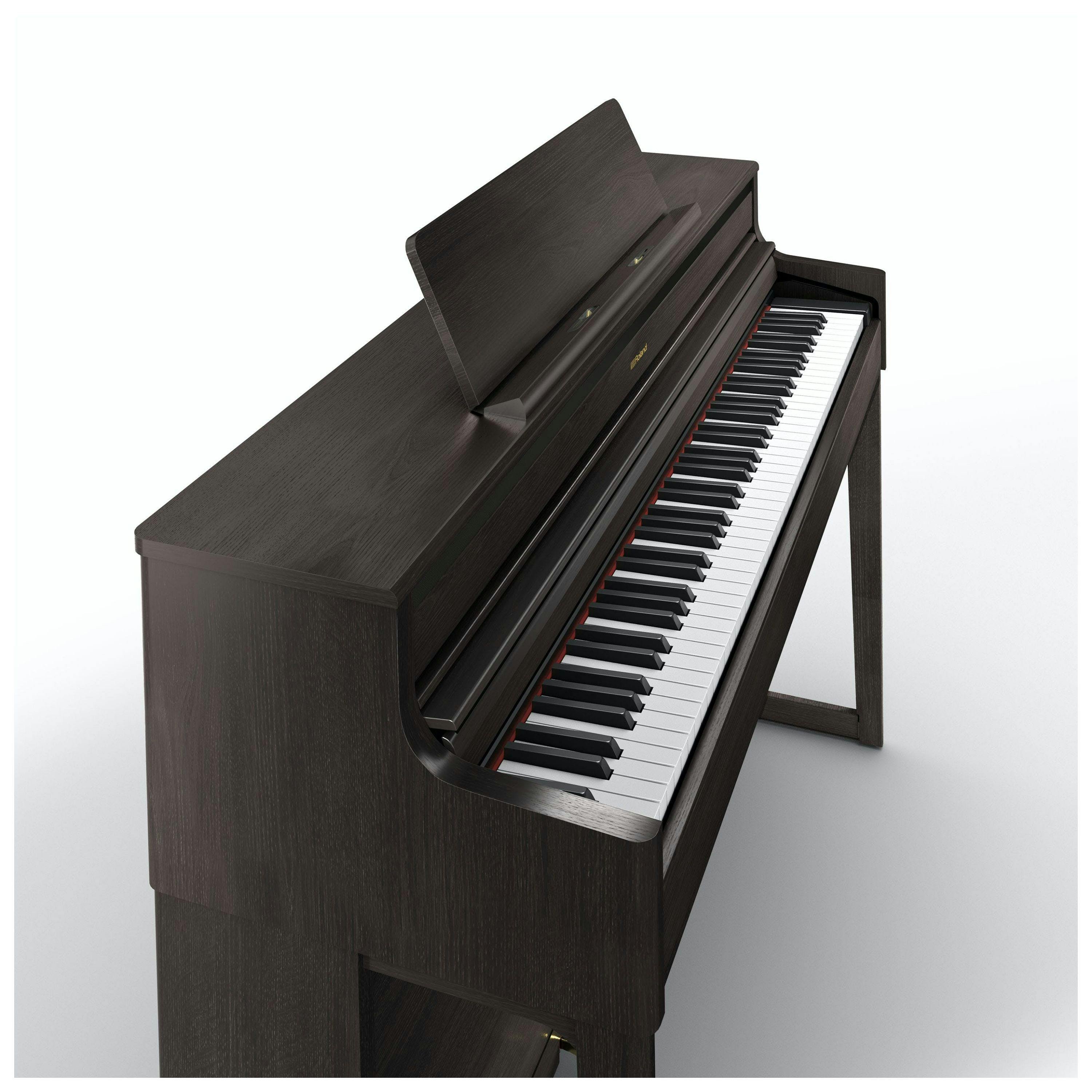 Roland HP704 Digital Piano in Dark Rosewood Bundle - 506533-328978-HP704_DR_Left_Side_Top.jpg