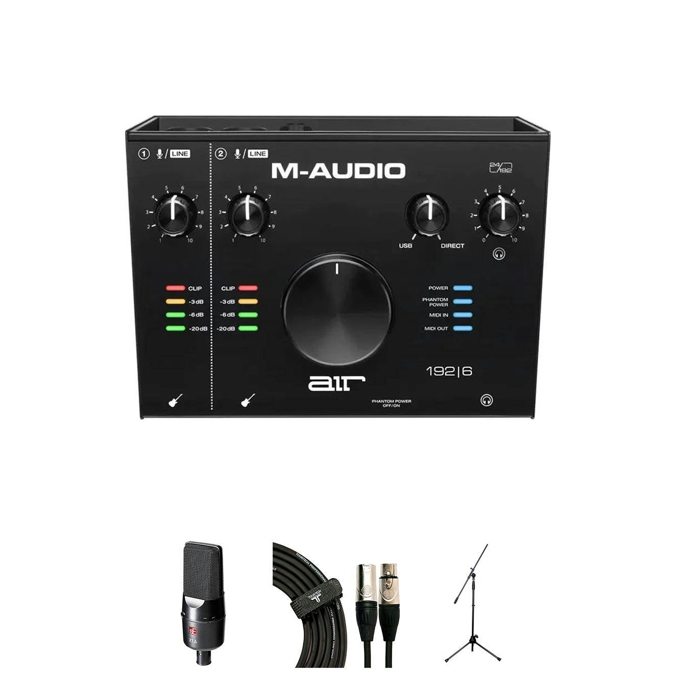 M-Audio AIR 192-6 Bundle with SE Electronics X1A Mic, Stand and XLR Cable - R4cxqILCag8TQ5FbfclLyWY8HAxnjgsA97tq2IYS.jpg