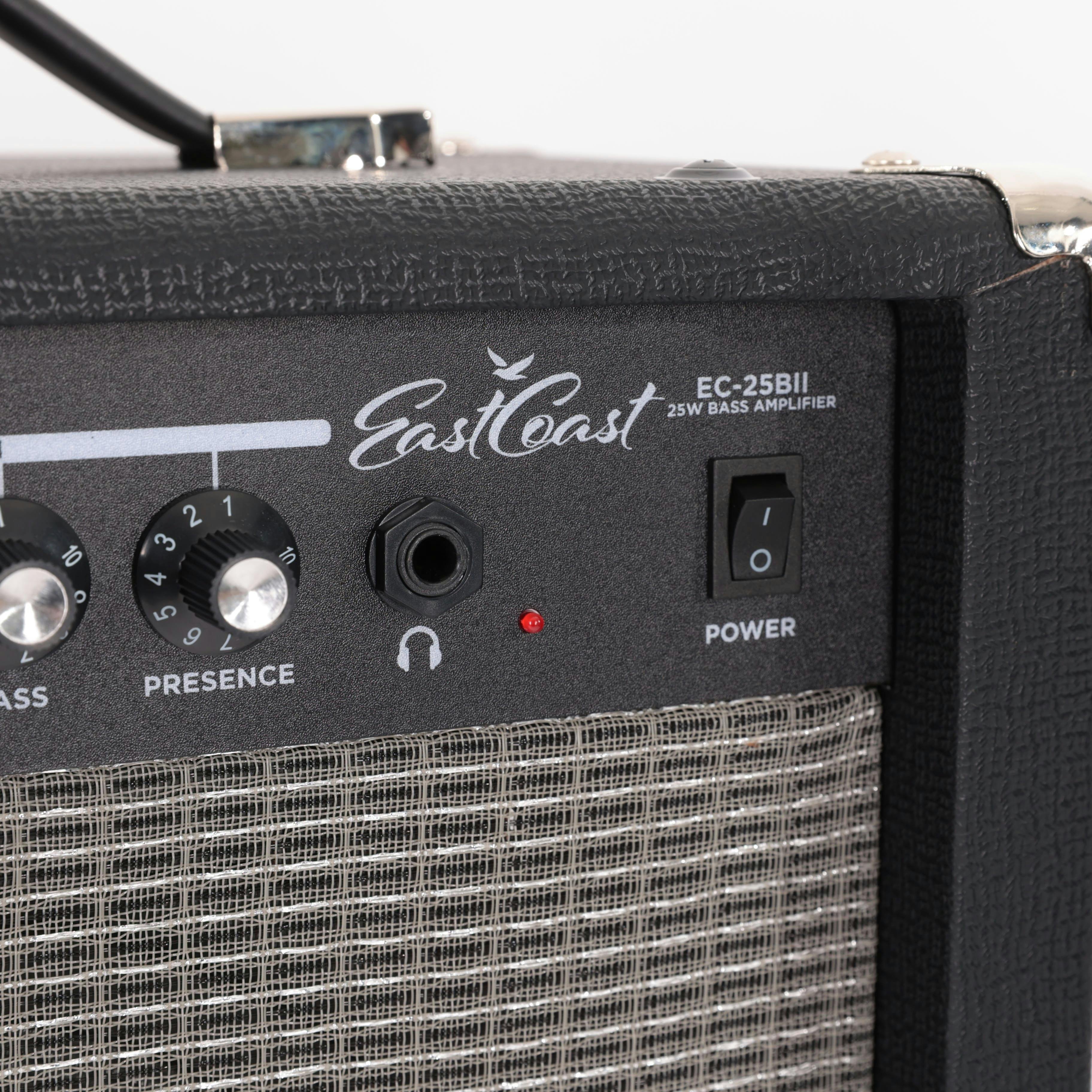 EastCoast MB4 Bass Guitar Starter Pack in Pearl White Starter Pack with 25W Amp & Accessories - _BUN-EC-MB4-PW-25-EC-25B-EastCoast-EC-25BII-25w-Bass-Amp-Combo-5.jpg