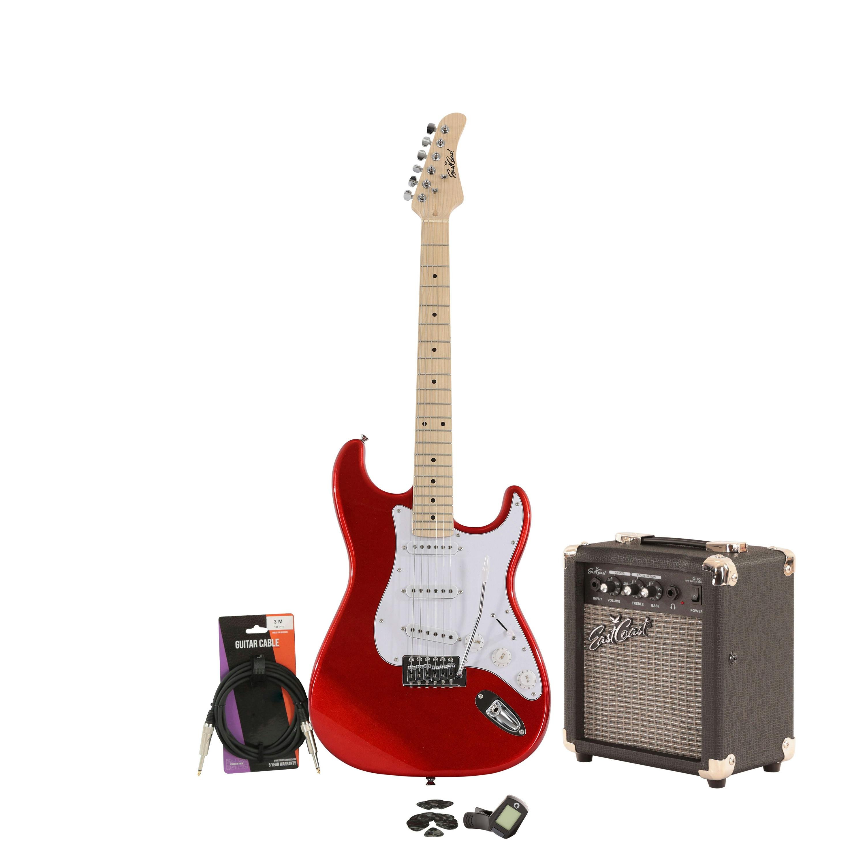 EastCoast ST1 Red Electric Guitar Starter Pack with 10W Amp & Accessories - _BUN-EC-GS100-RED10-EC-GS100-RED-10w.jpg