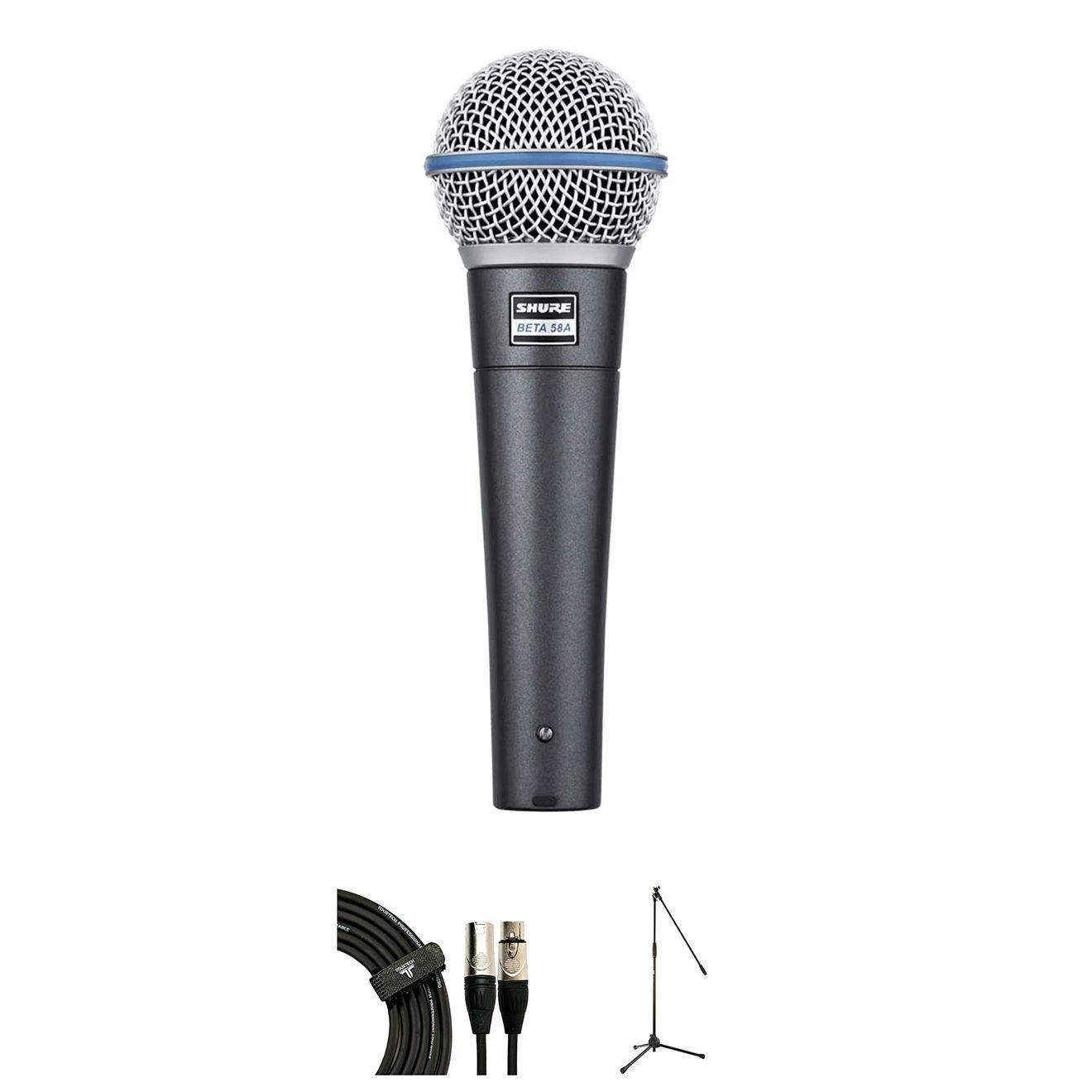 Shure Beta 58A Microphone Bundle with Tour Tech Mic Stand & XLR Cable - 527166-1658834063899.jpg